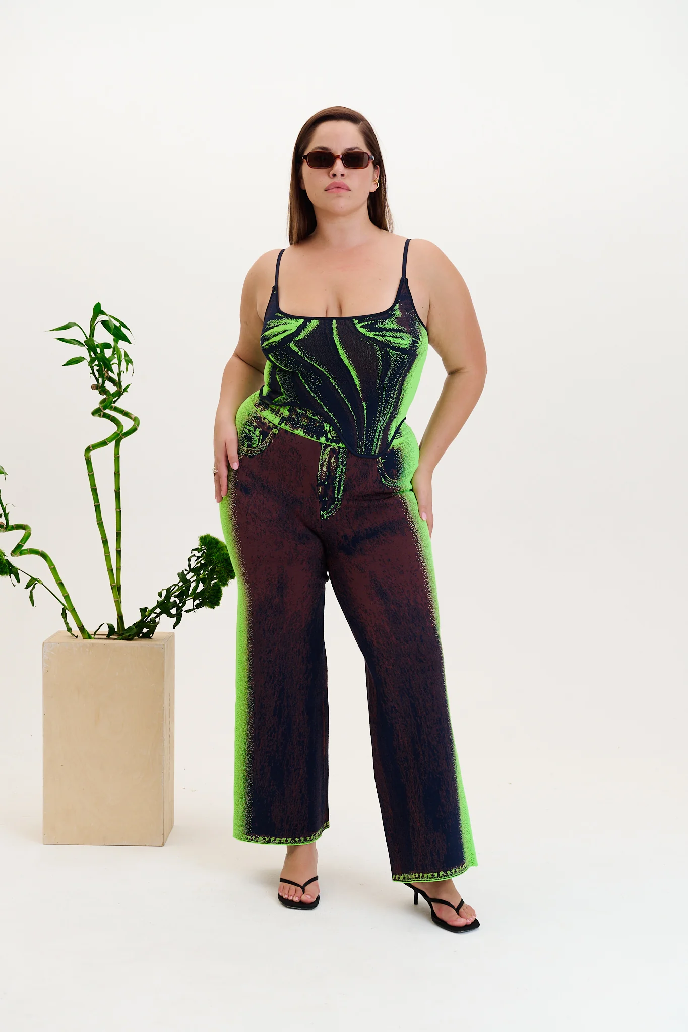 MILA DENIM PRINT TANK TOP - Image 3