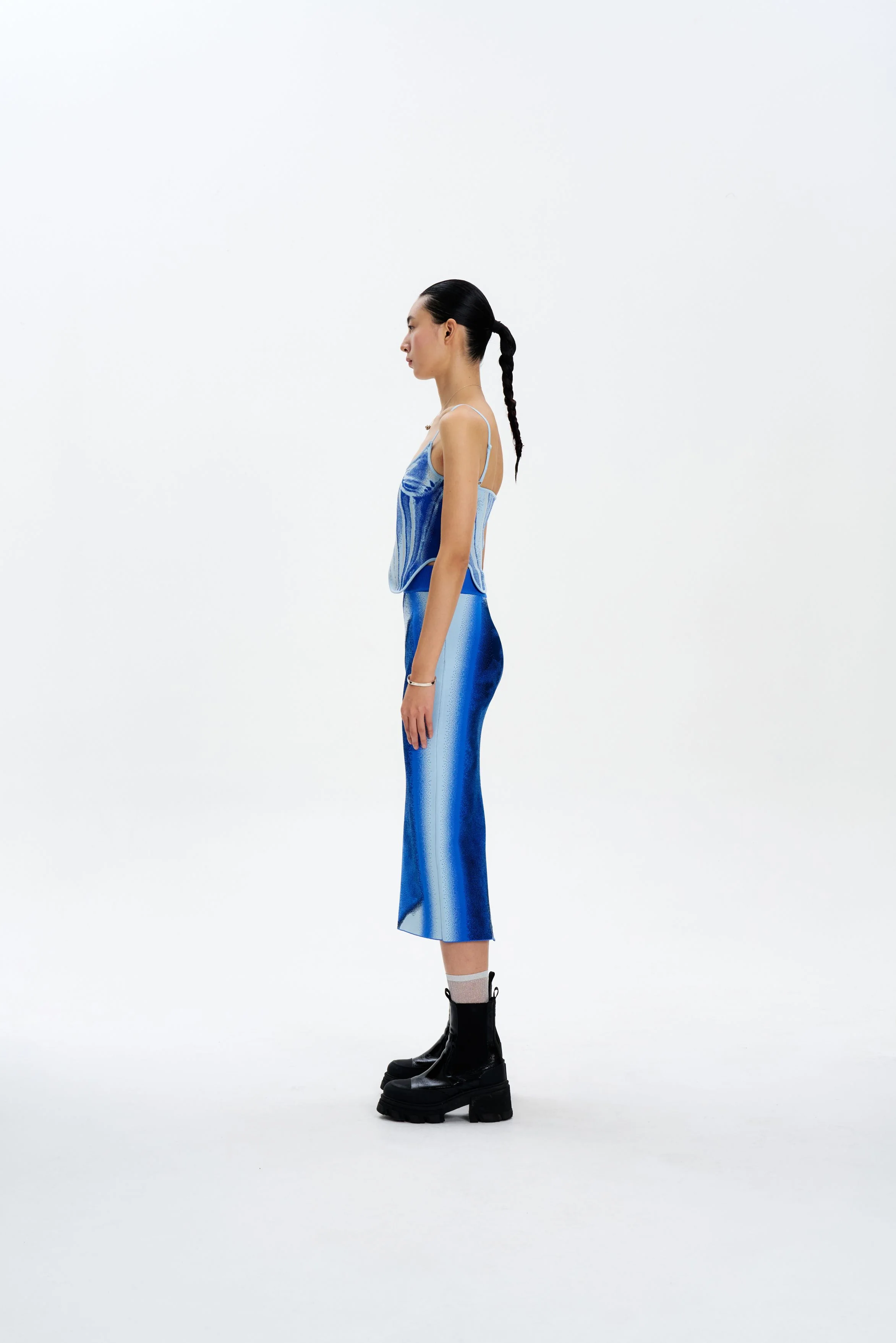 MILA DENIM PRINT TANK TOP - Image 3