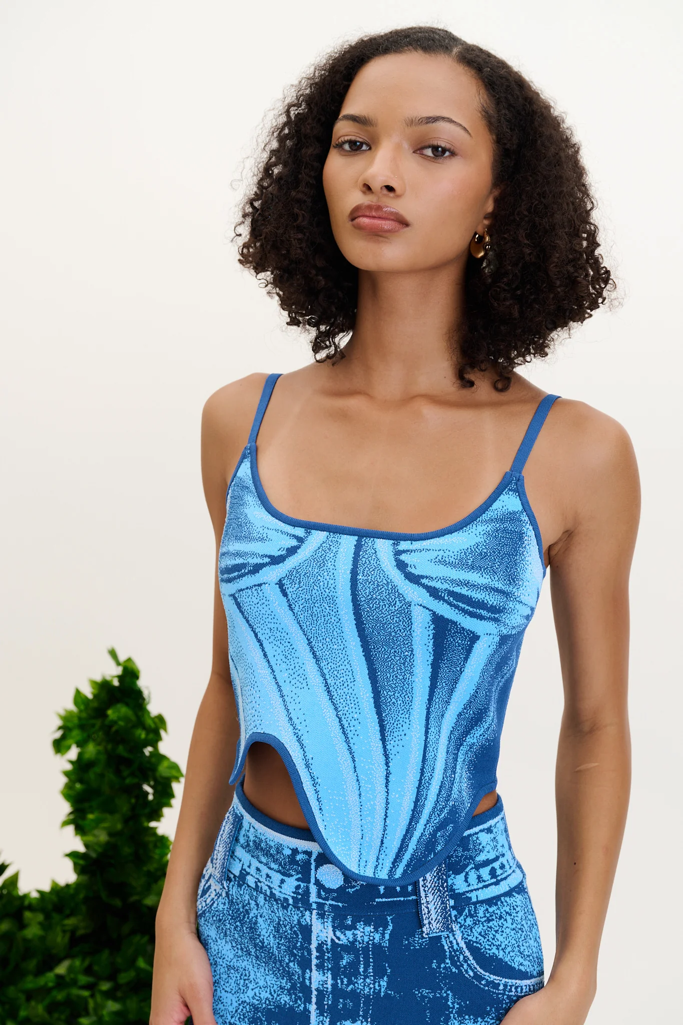 MILA DENIM PRINT TANK TOP - Image 5