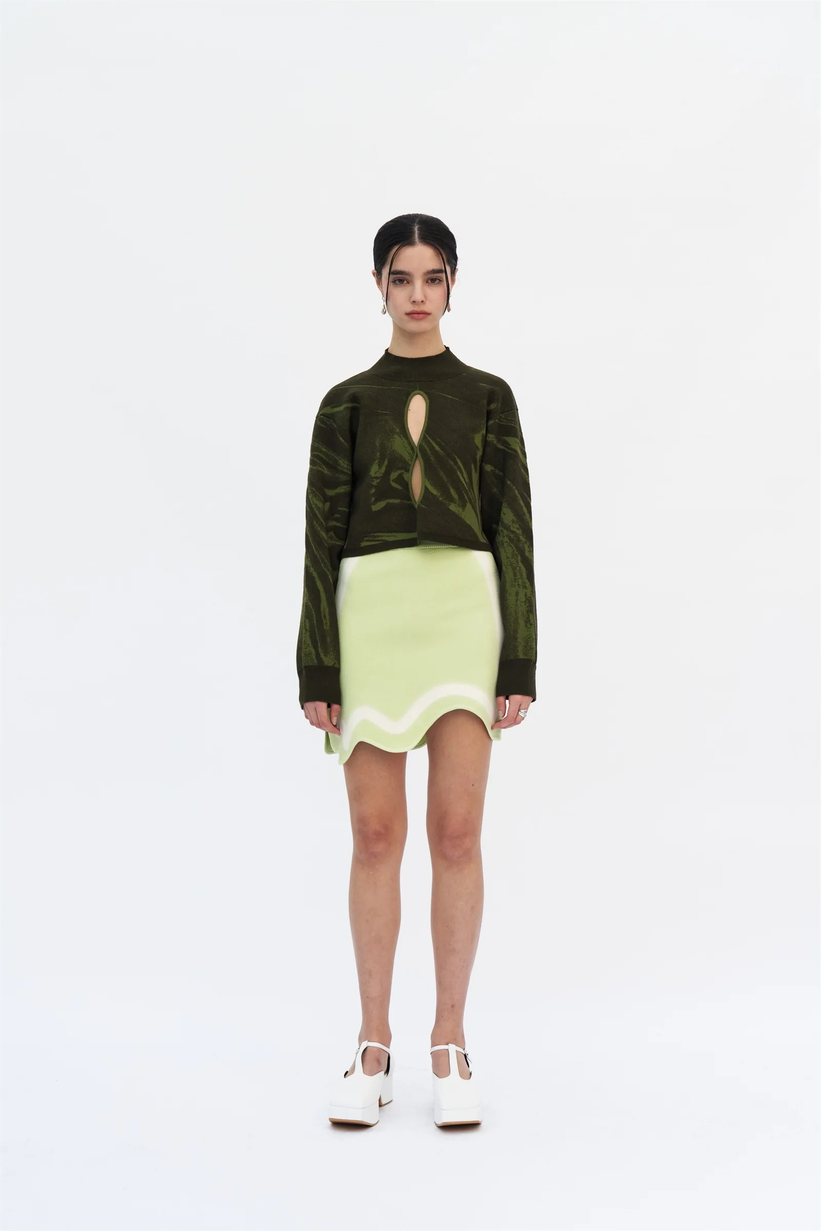 MISO RUCHED CASHMERE COTTON PULLOVER - Image 2