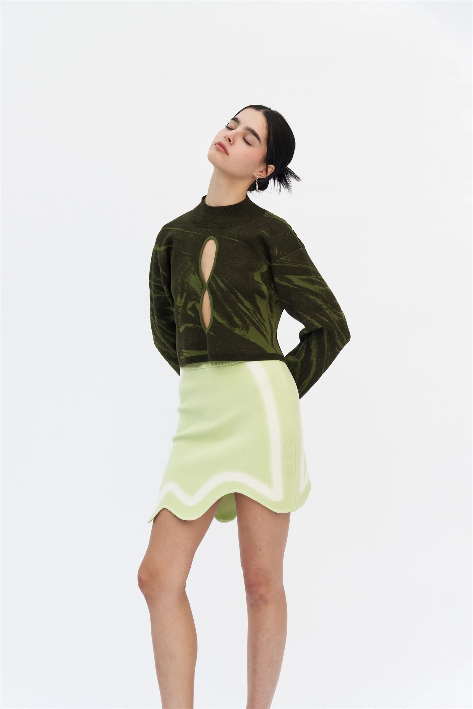 MISO RUCHED CASHMERE COTTON PULLOVER - Image 5