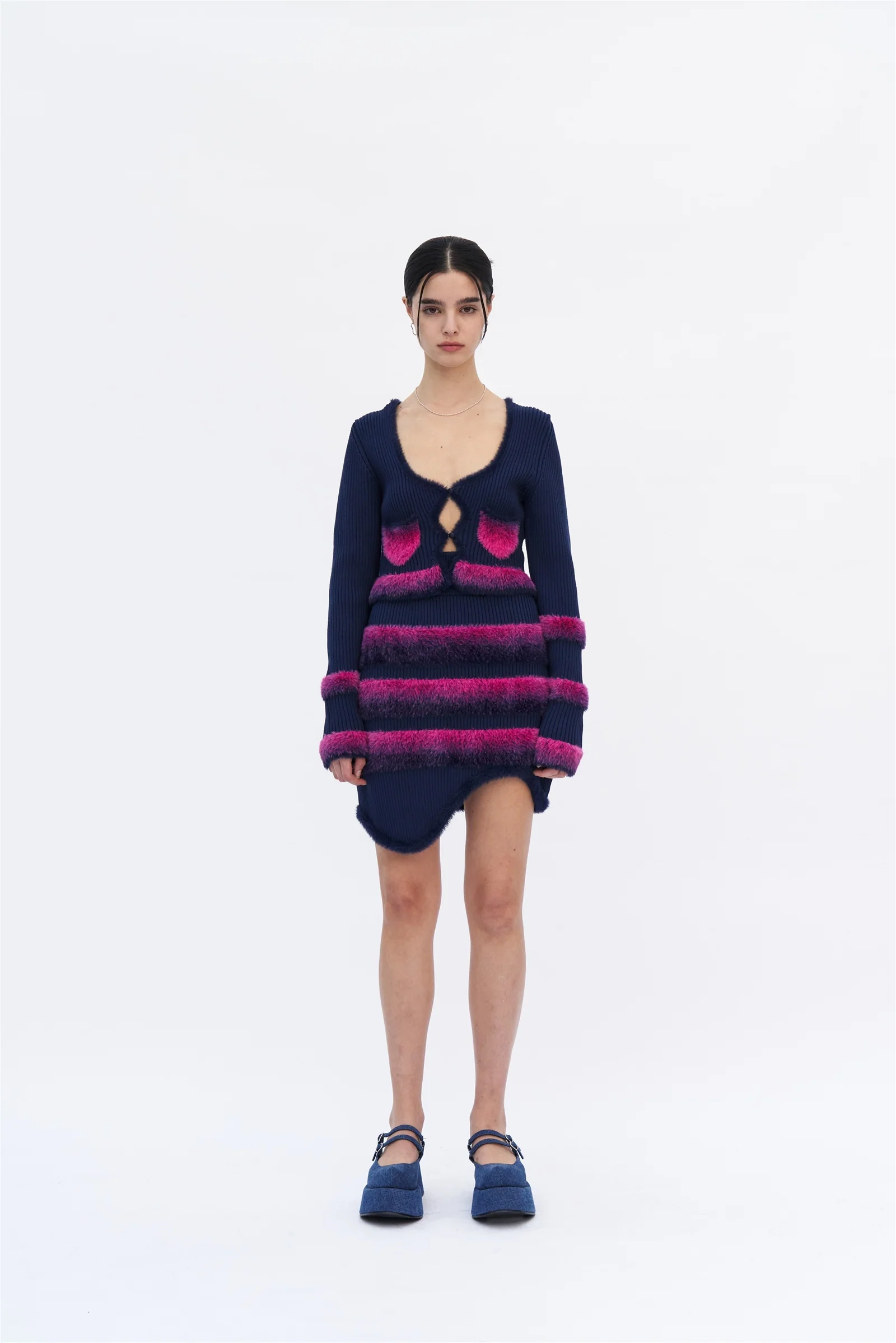 MOROSE FAUX FUR TRIMMED CROPPED CARDIGAN - Image 2