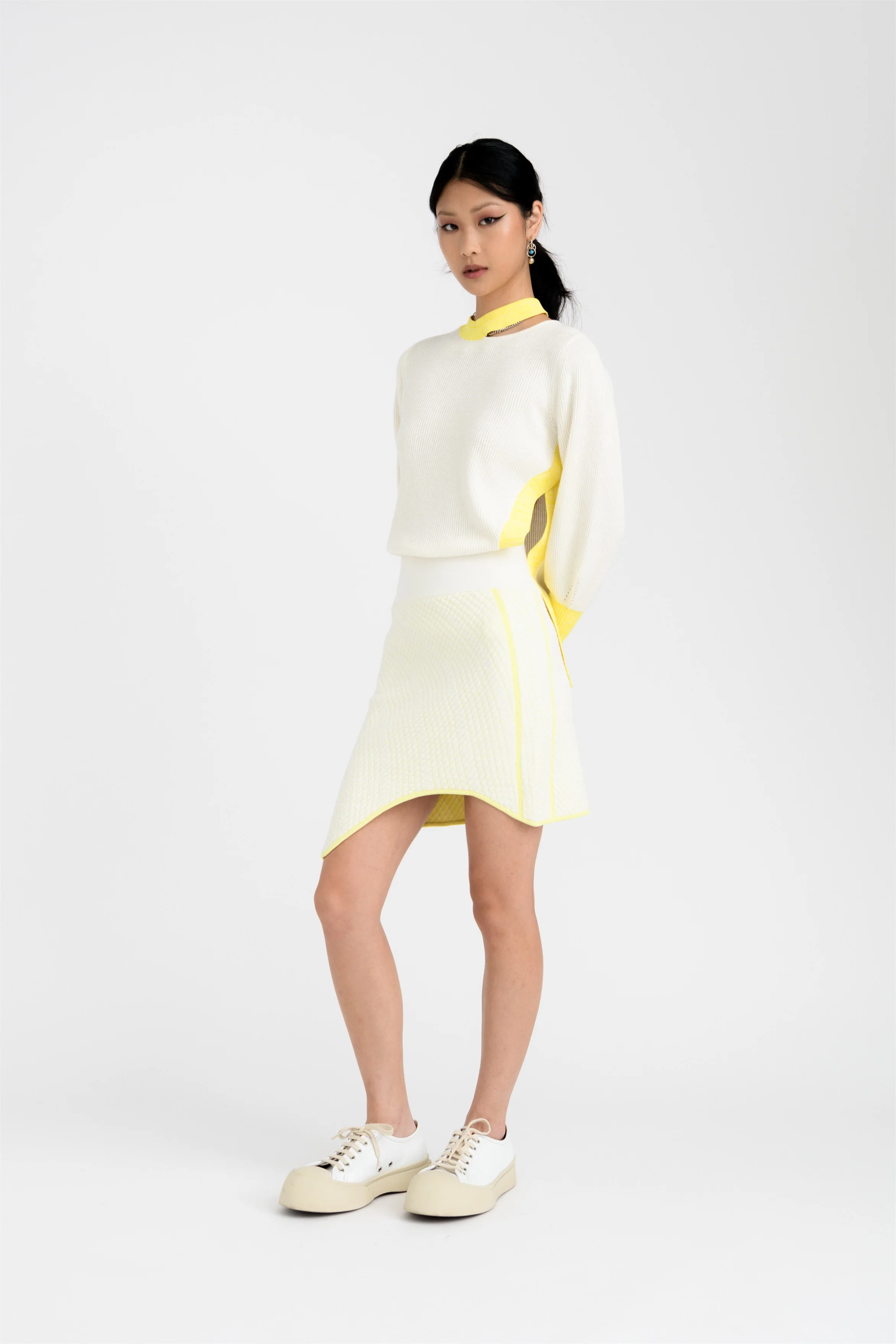 MOROSE PILLOW STITCH WAVY MINI SKIRT - Image 3
