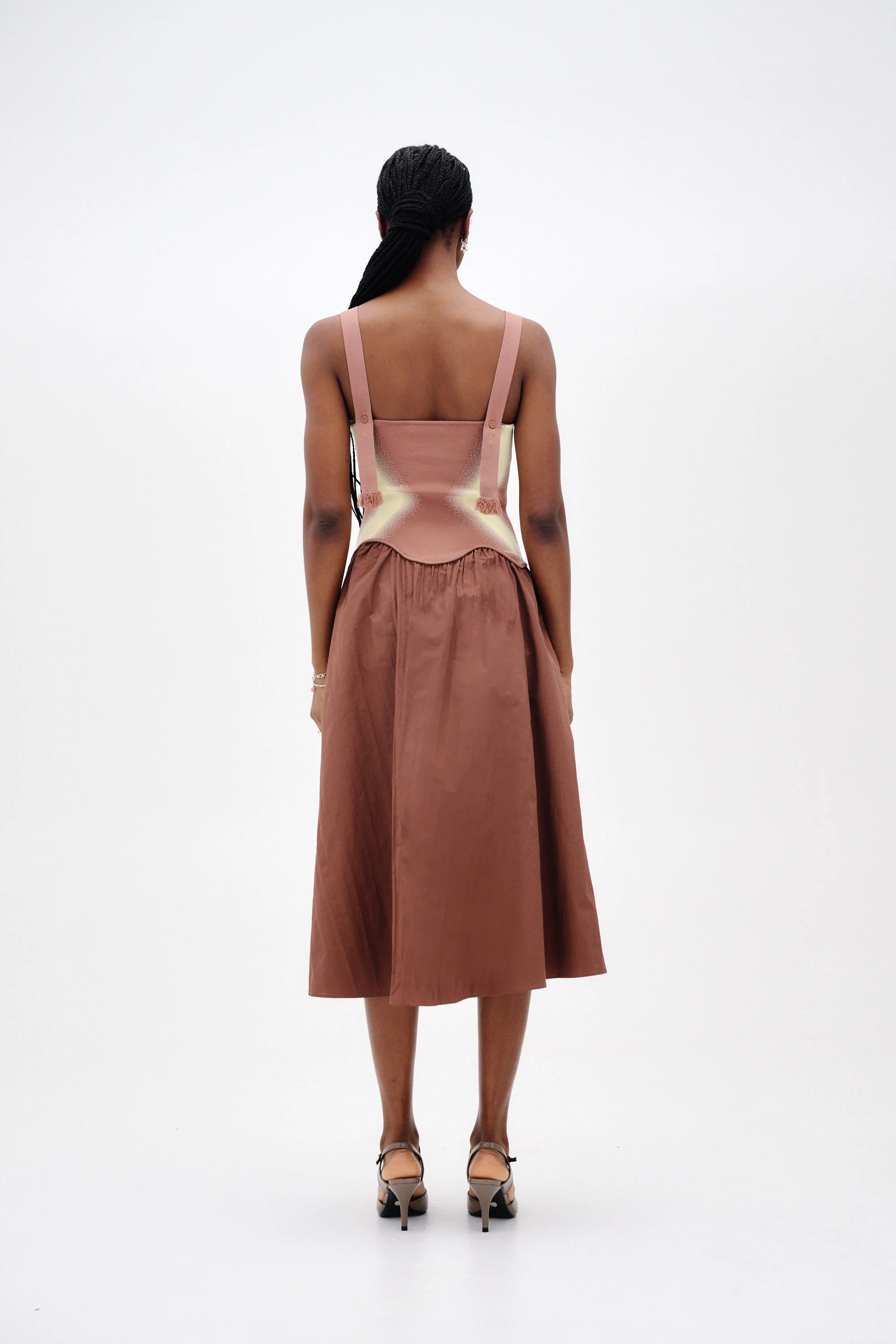 MUSHU MIXED MEDIA TANK DRESS - Image 4