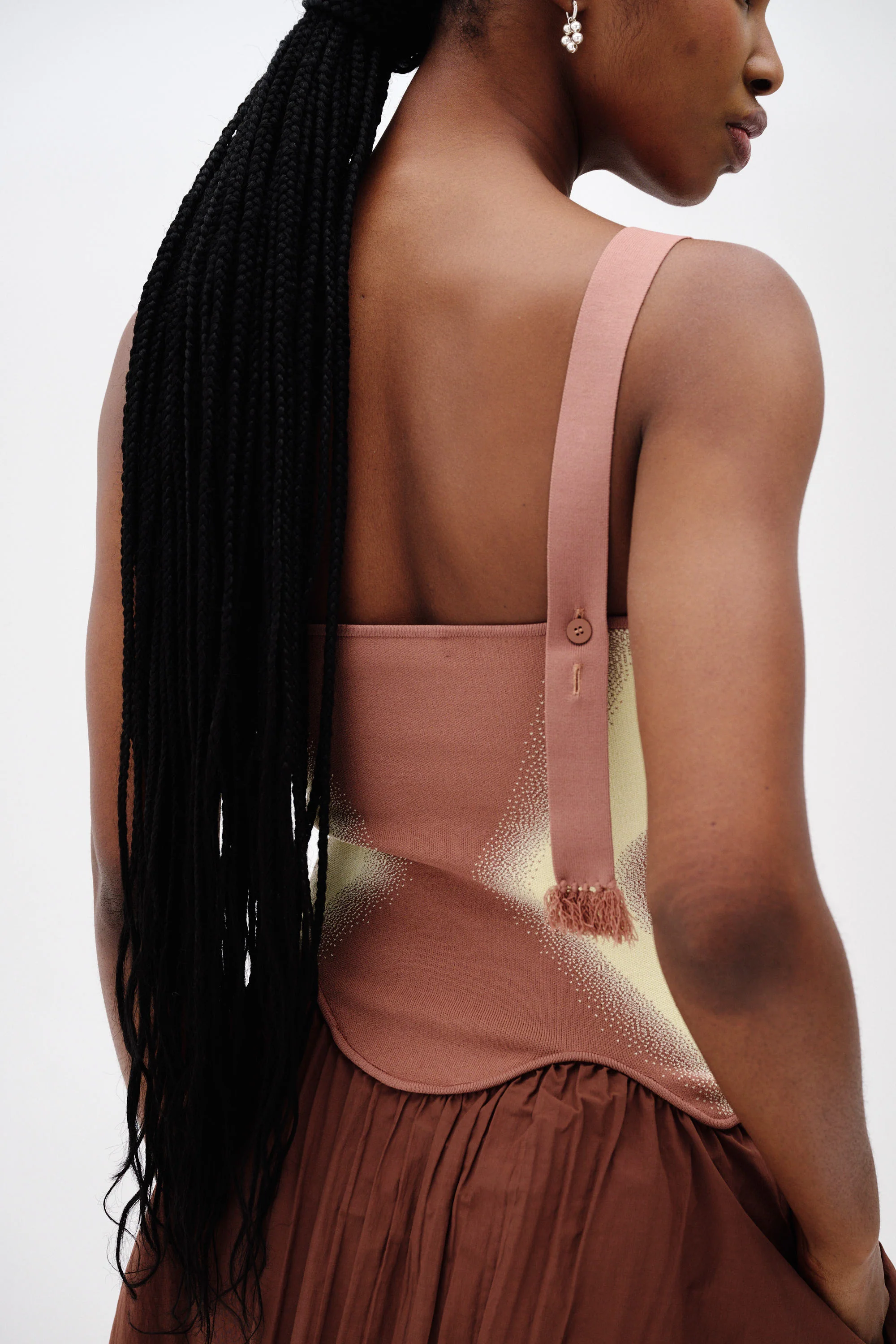 MUSHU MIXED MEDIA TANK DRESS - Image 5