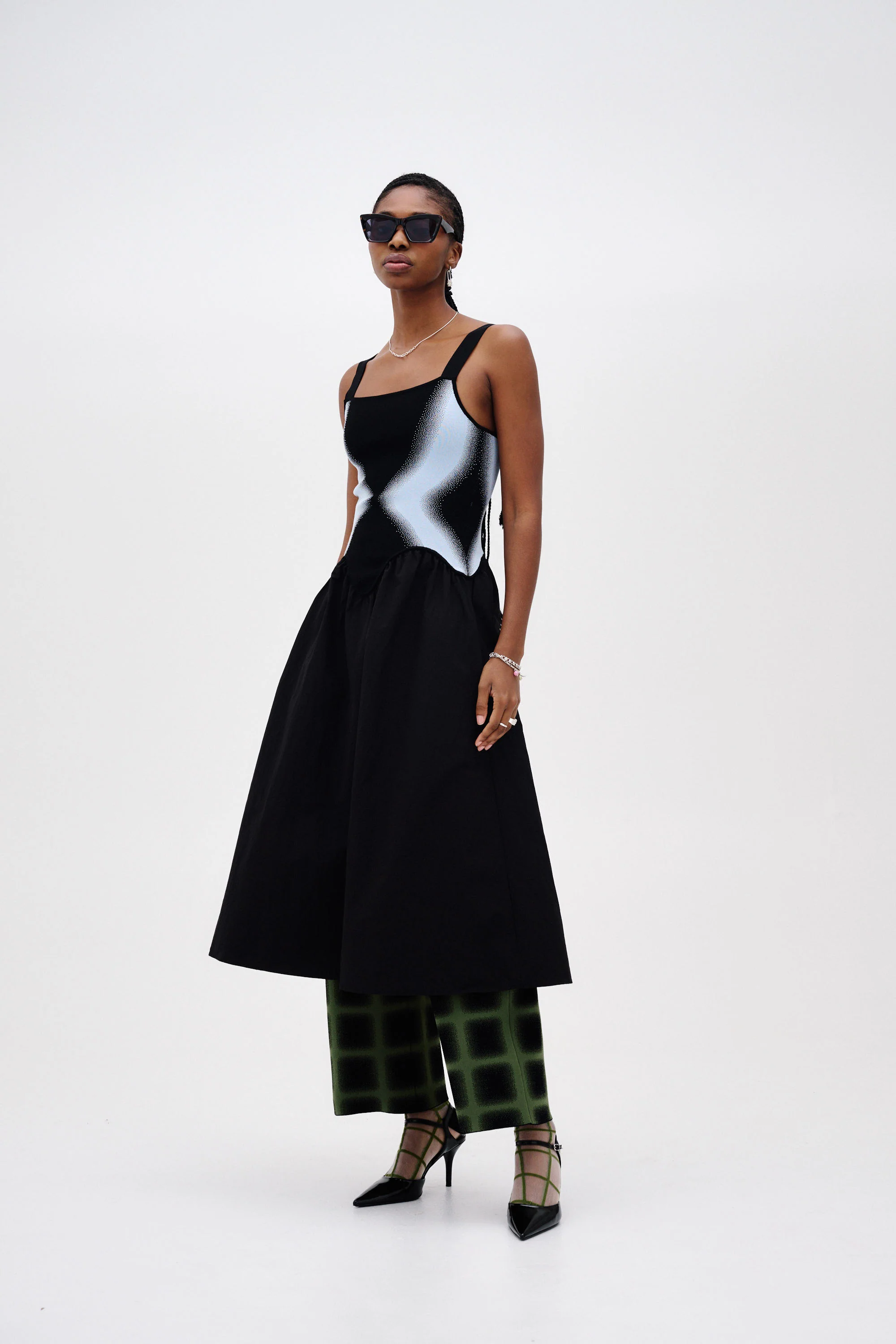 MUSHU MIXED MEDIA TANK DRESS - Image 2