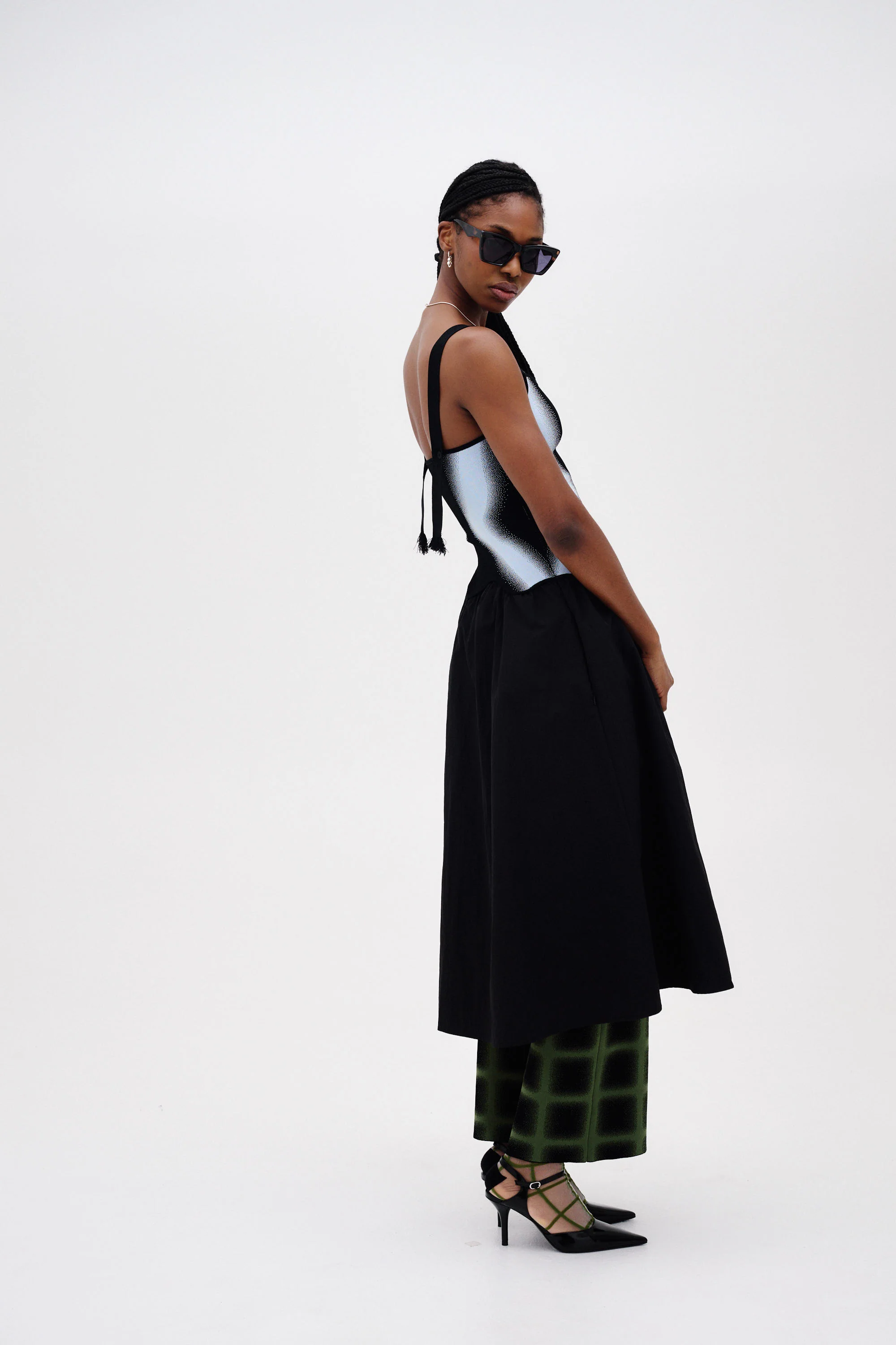MUSHU MIXED MEDIA TANK DRESS - Image 3