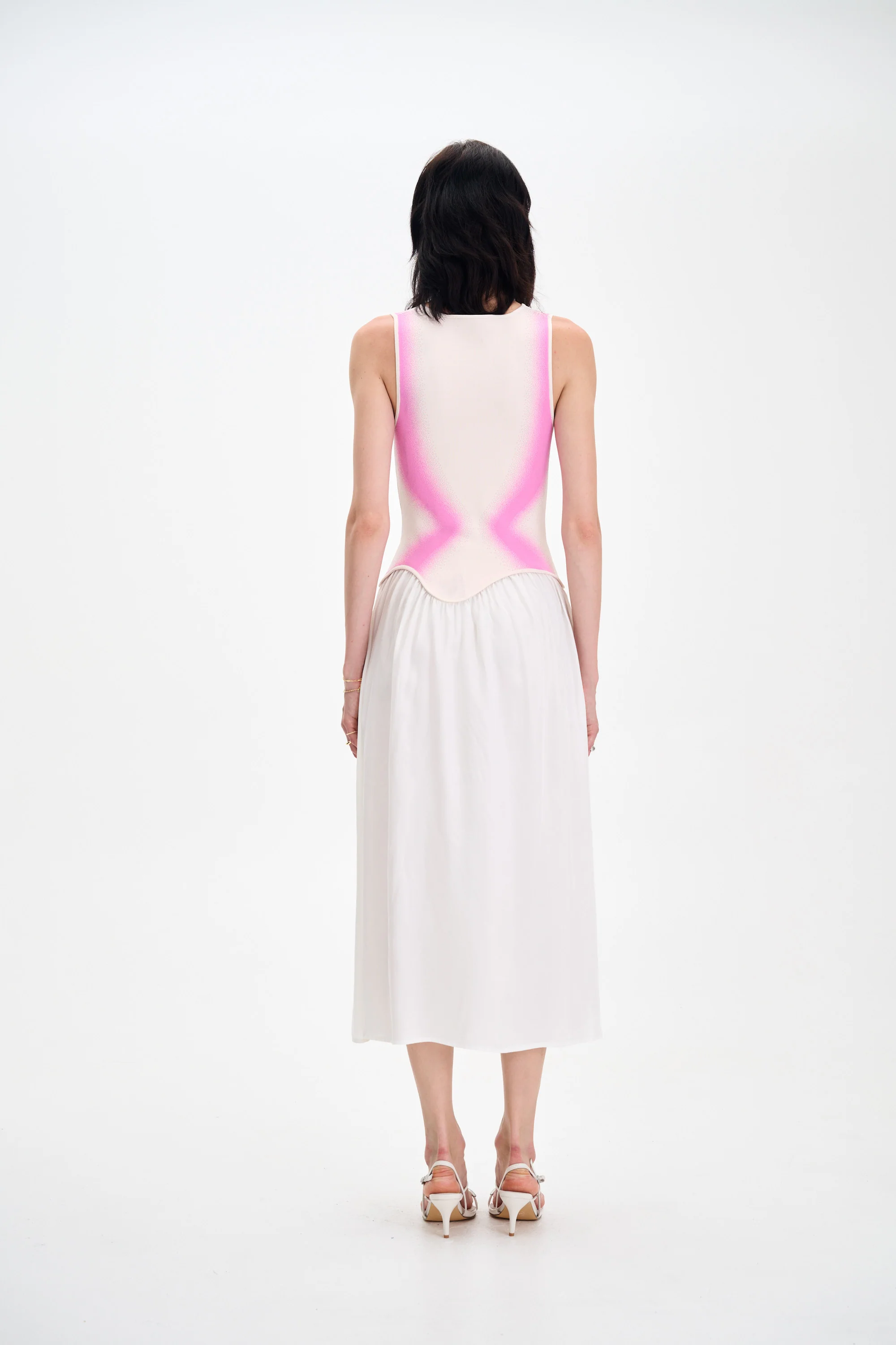 NAGINI MIXED MEDIA DRESS - Image 4