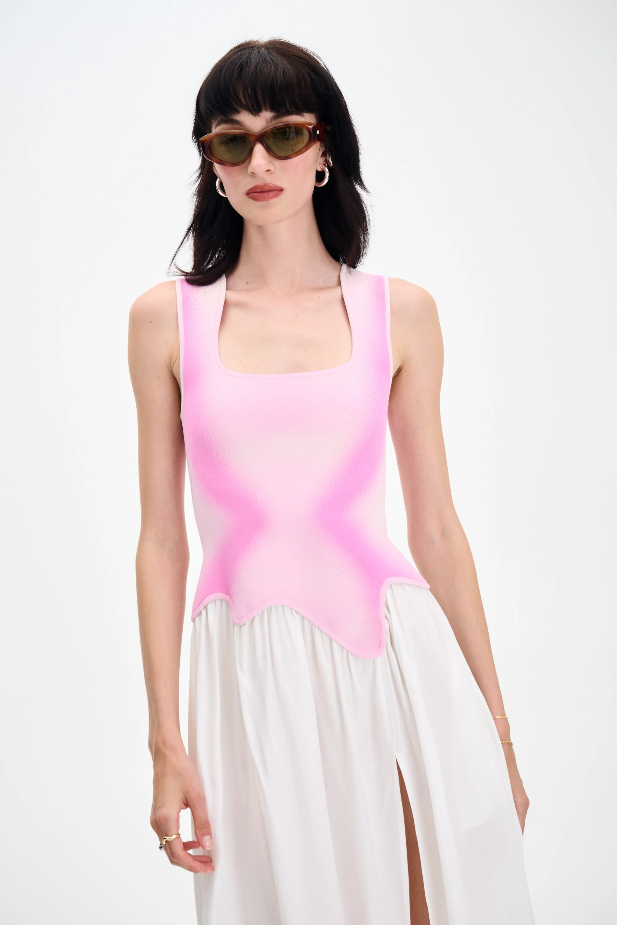 NAGINI MIXED MEDIA DRESS - Image 6