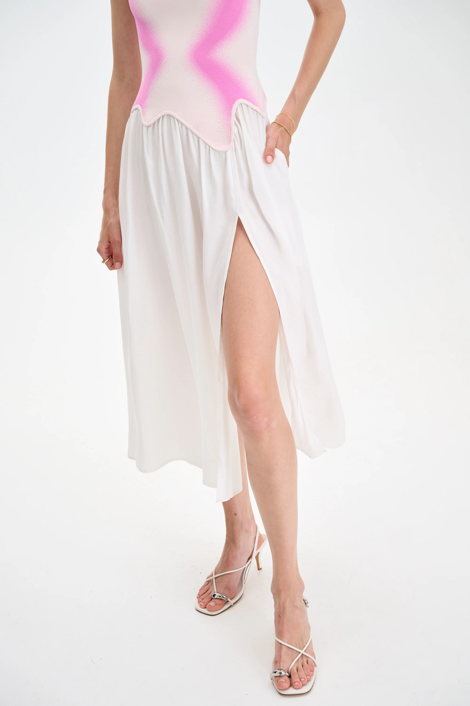 NAGINI MIXED MEDIA DRESS - Image 8