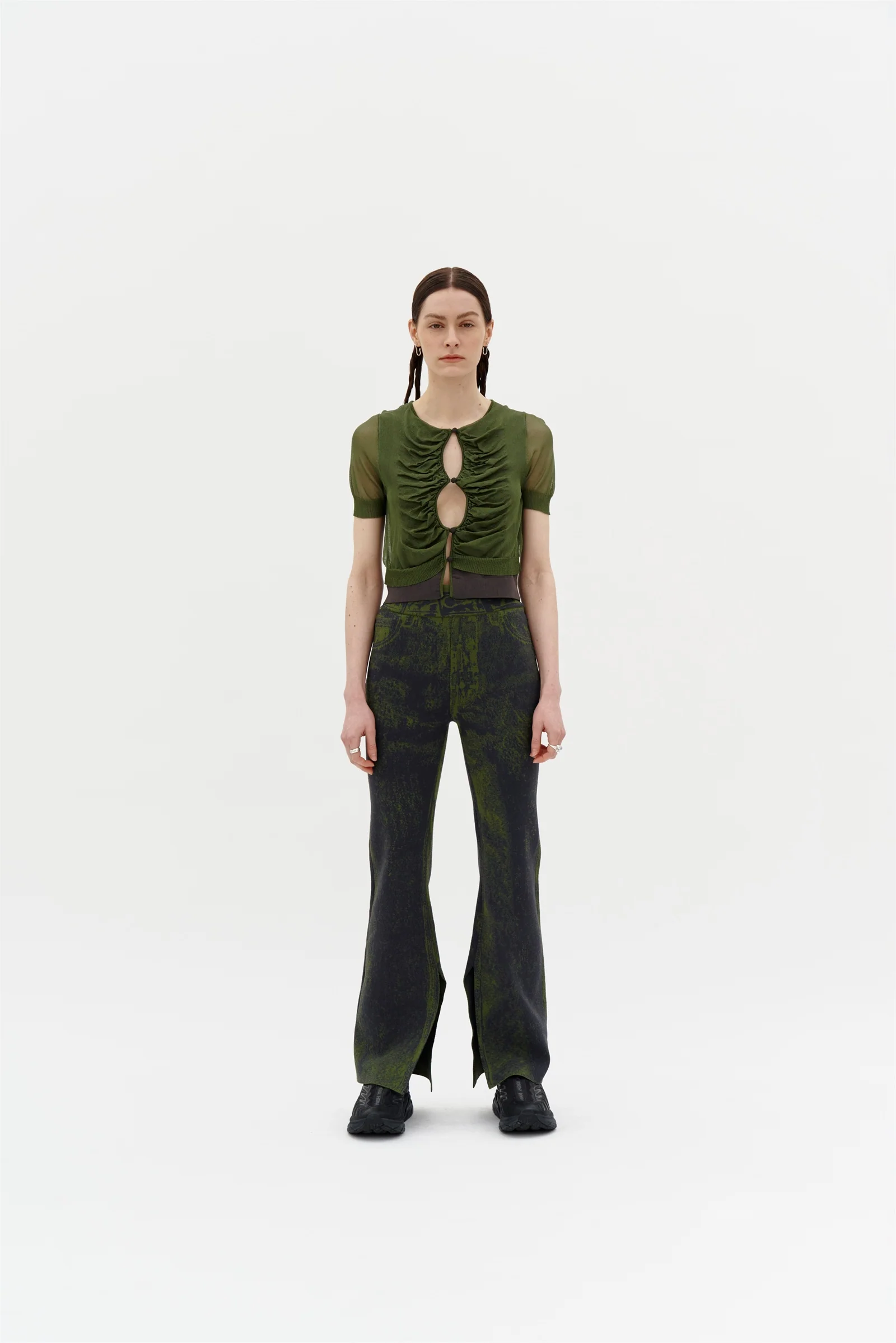 NALA SHEER LAYERING CROPPED TEE - Image 2