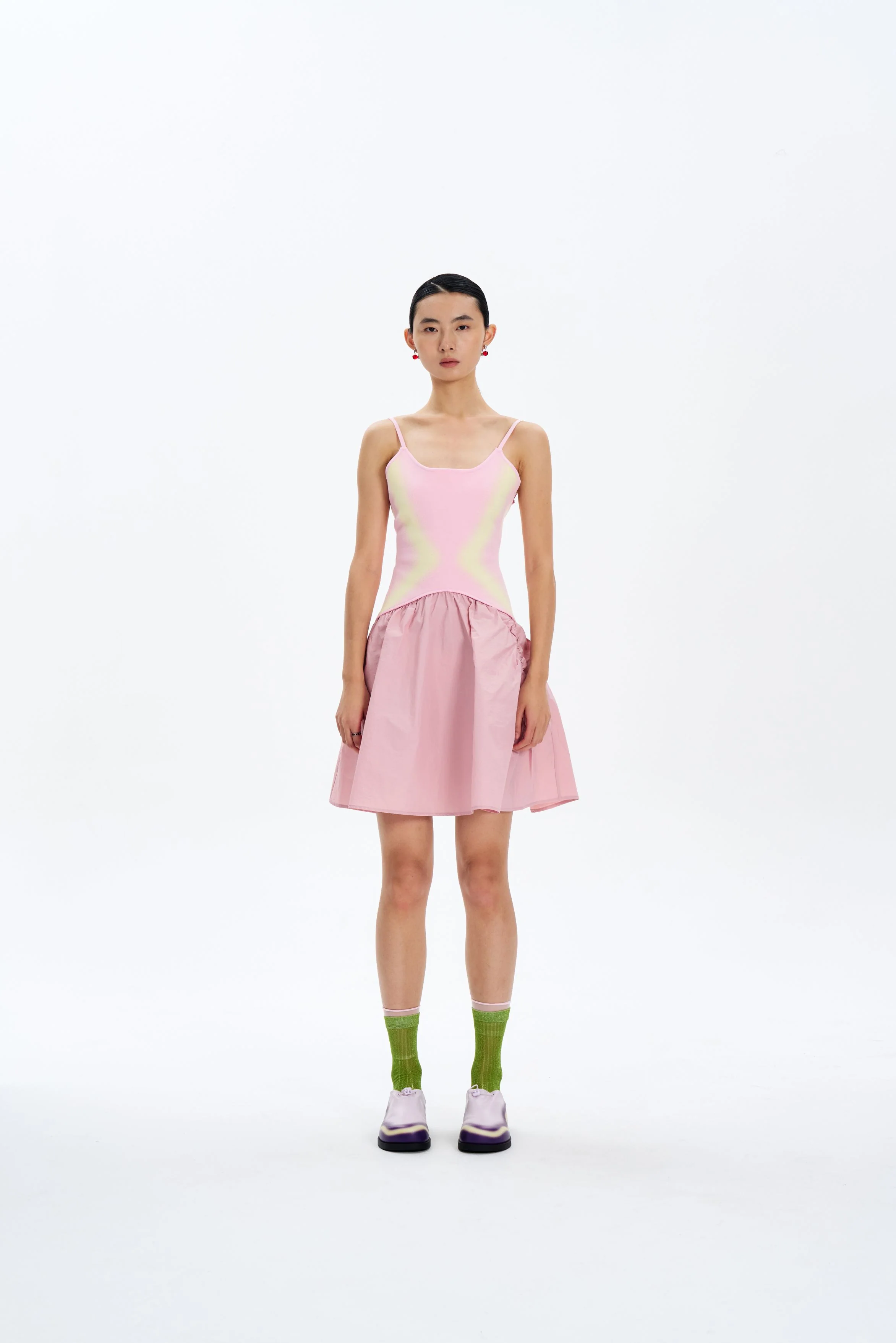 NAOMI MIXED MEDIA MINI DRESS - Image 5