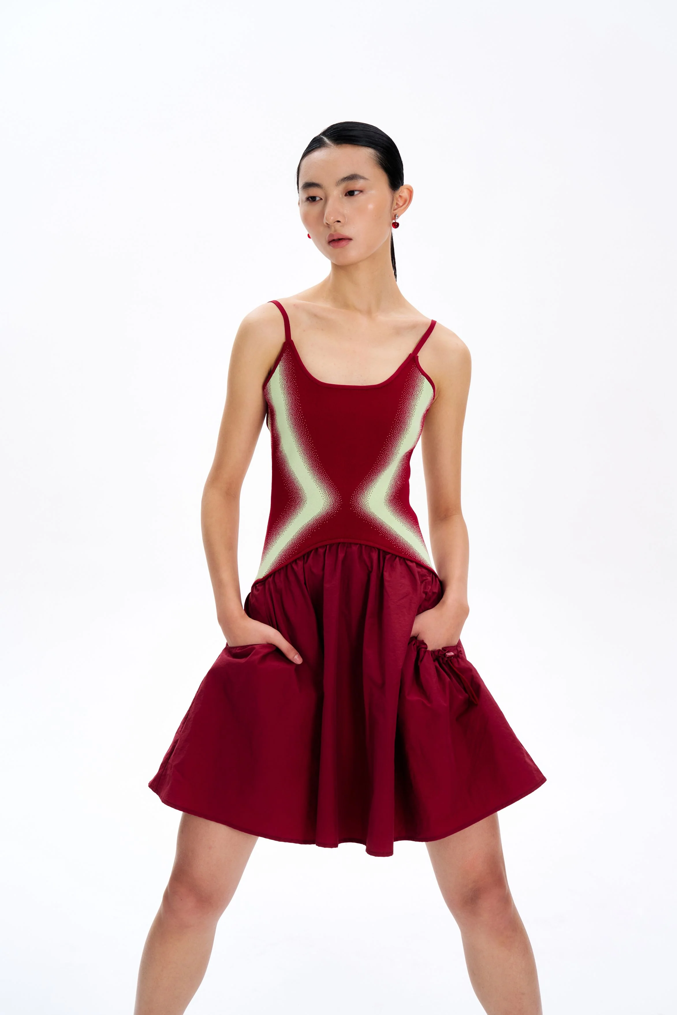 NAOMI MIXED MEDIA MINI DRESS - Image 3