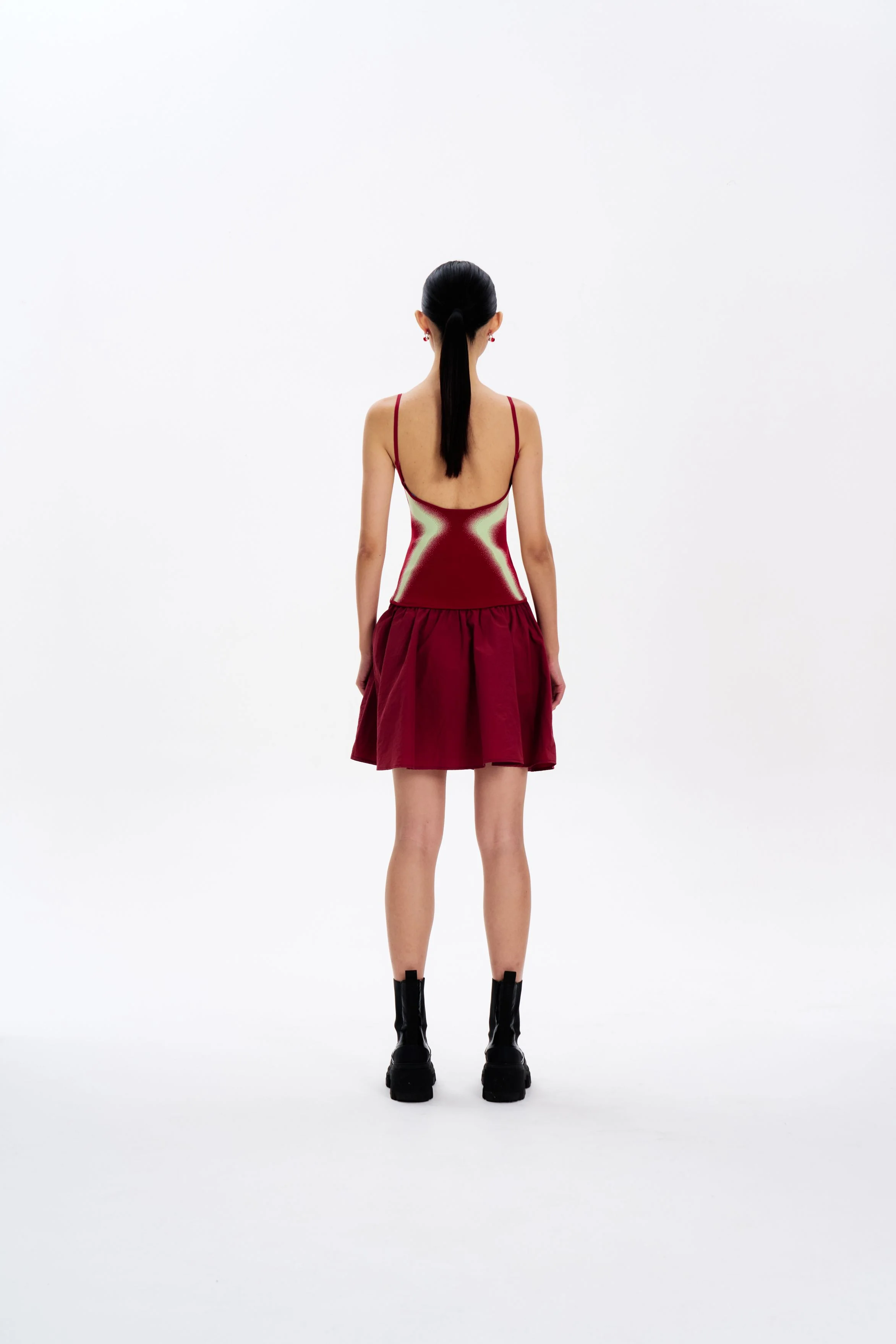 NAOMI MIXED MEDIA MINI DRESS - Image 5