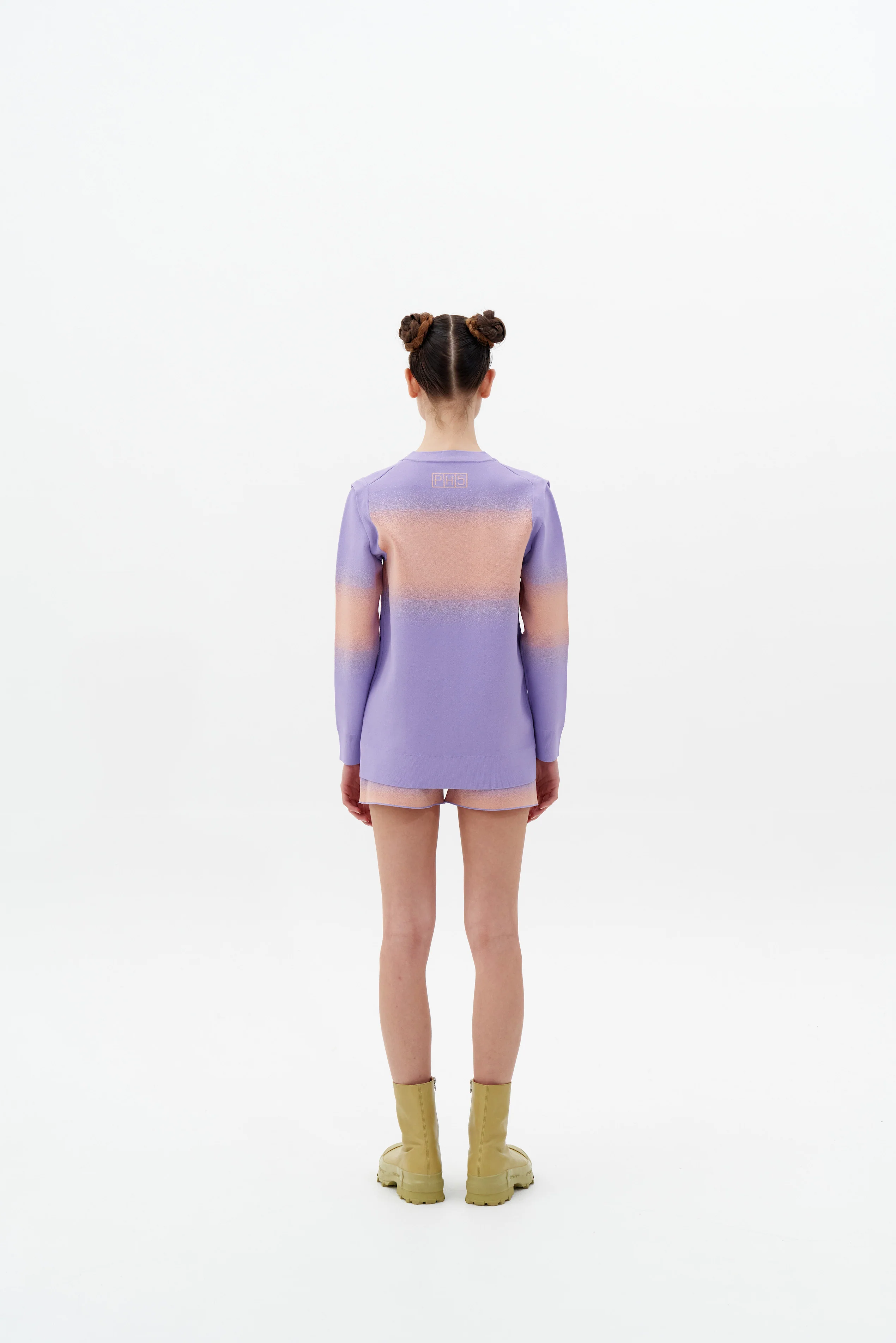 NARVI "SPRAY PAINTED" OVERSIZED CARDIGAN WITH DETACHABLE SLEEVES - Image 3