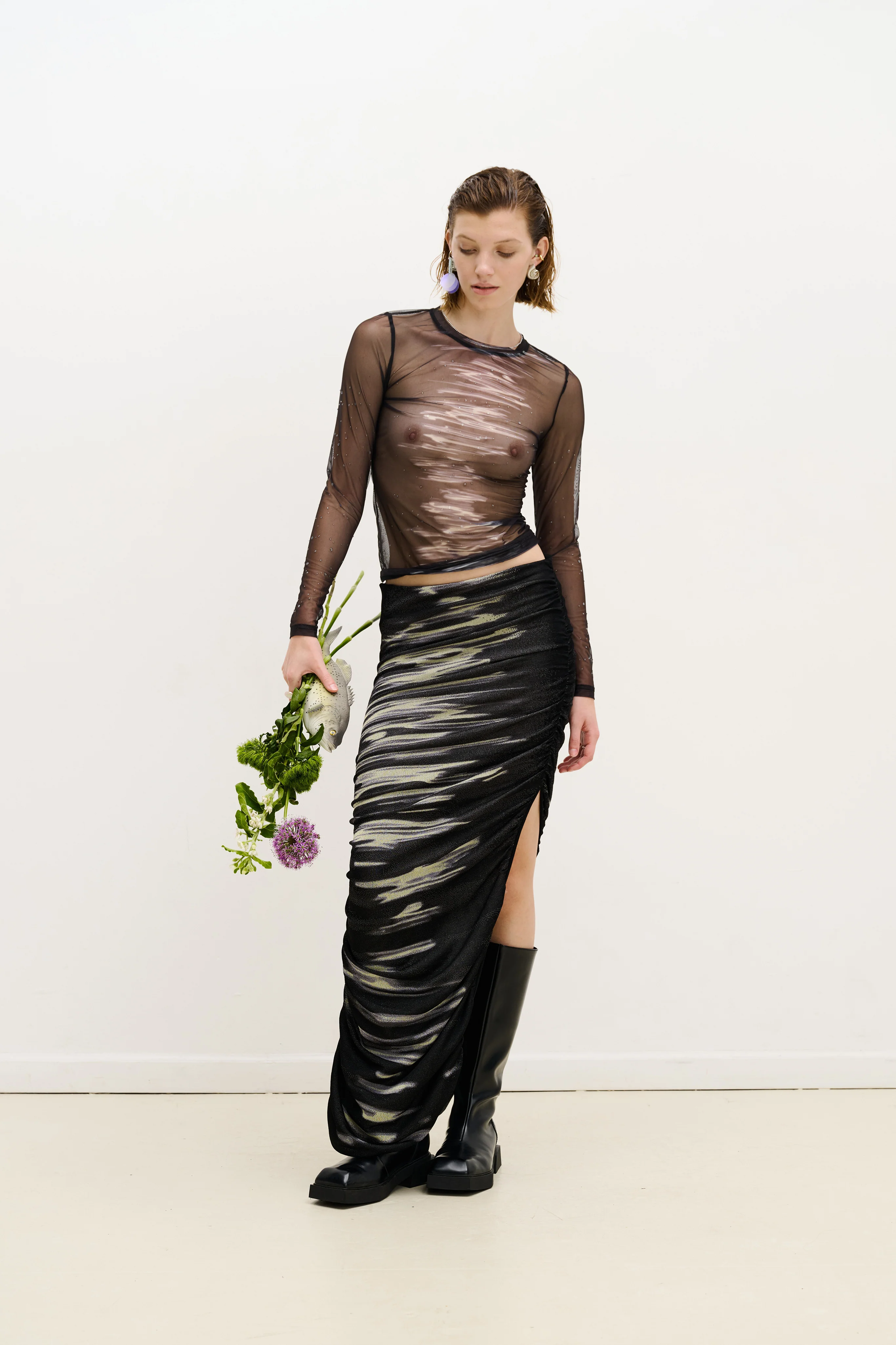 NILE LAKE PRINT LONG SKIRT DRESS - Image 2