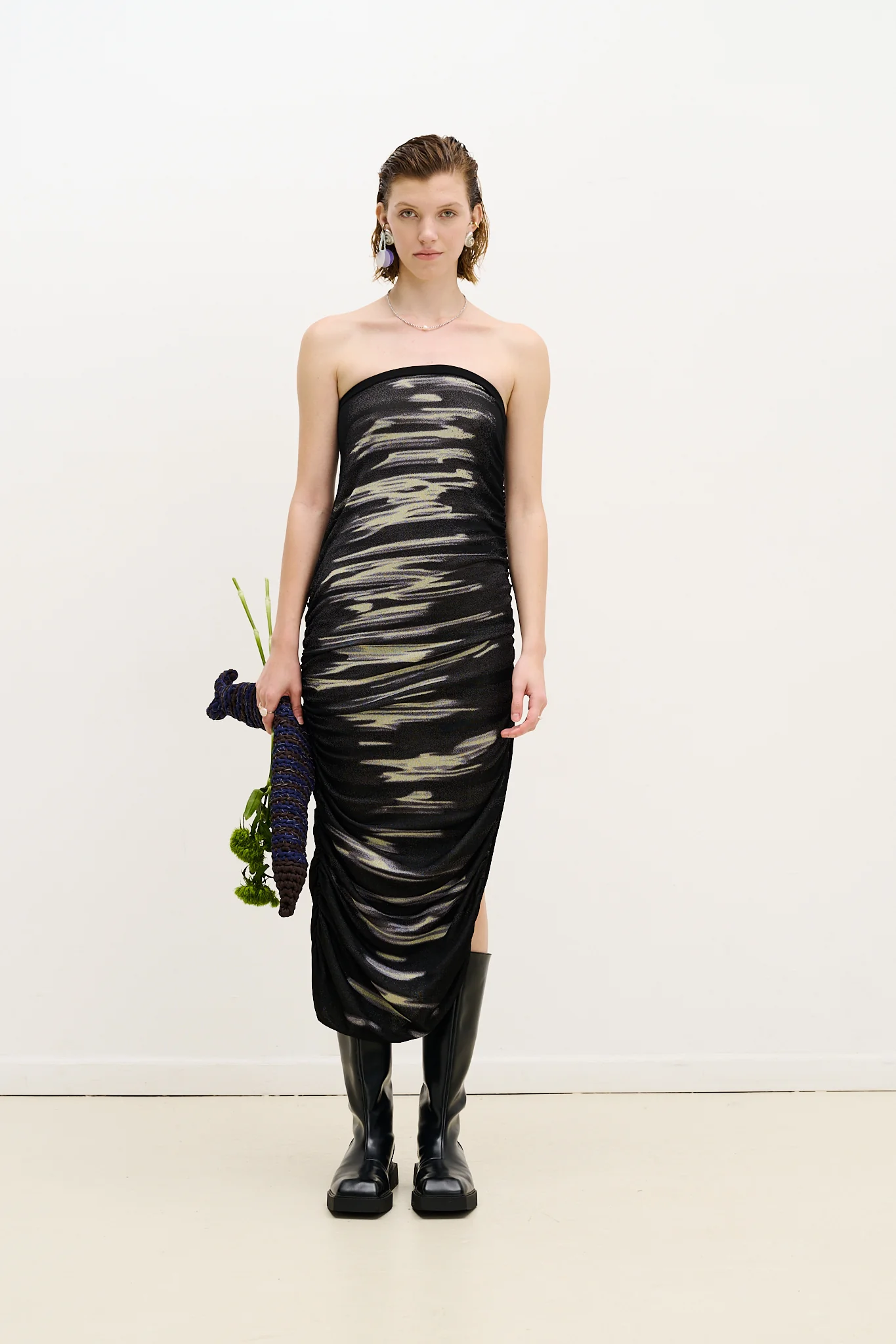 NILE LAKE PRINT LONG SKIRT DRESS - Image 3