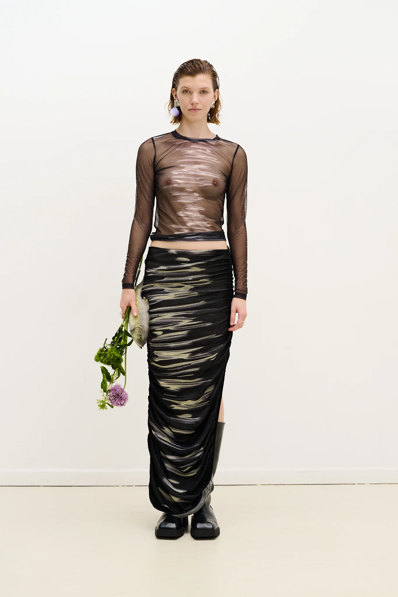 NILE LAKE PRINT LONG SKIRT DRESS - Image 5