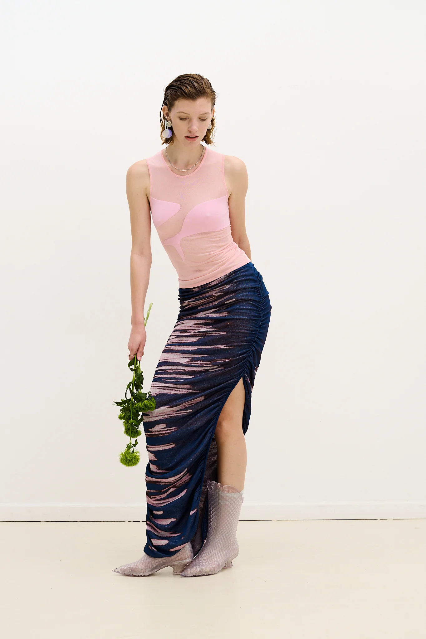 NILE LAKE PRINT LONG SKIRT DRESS - Image 3