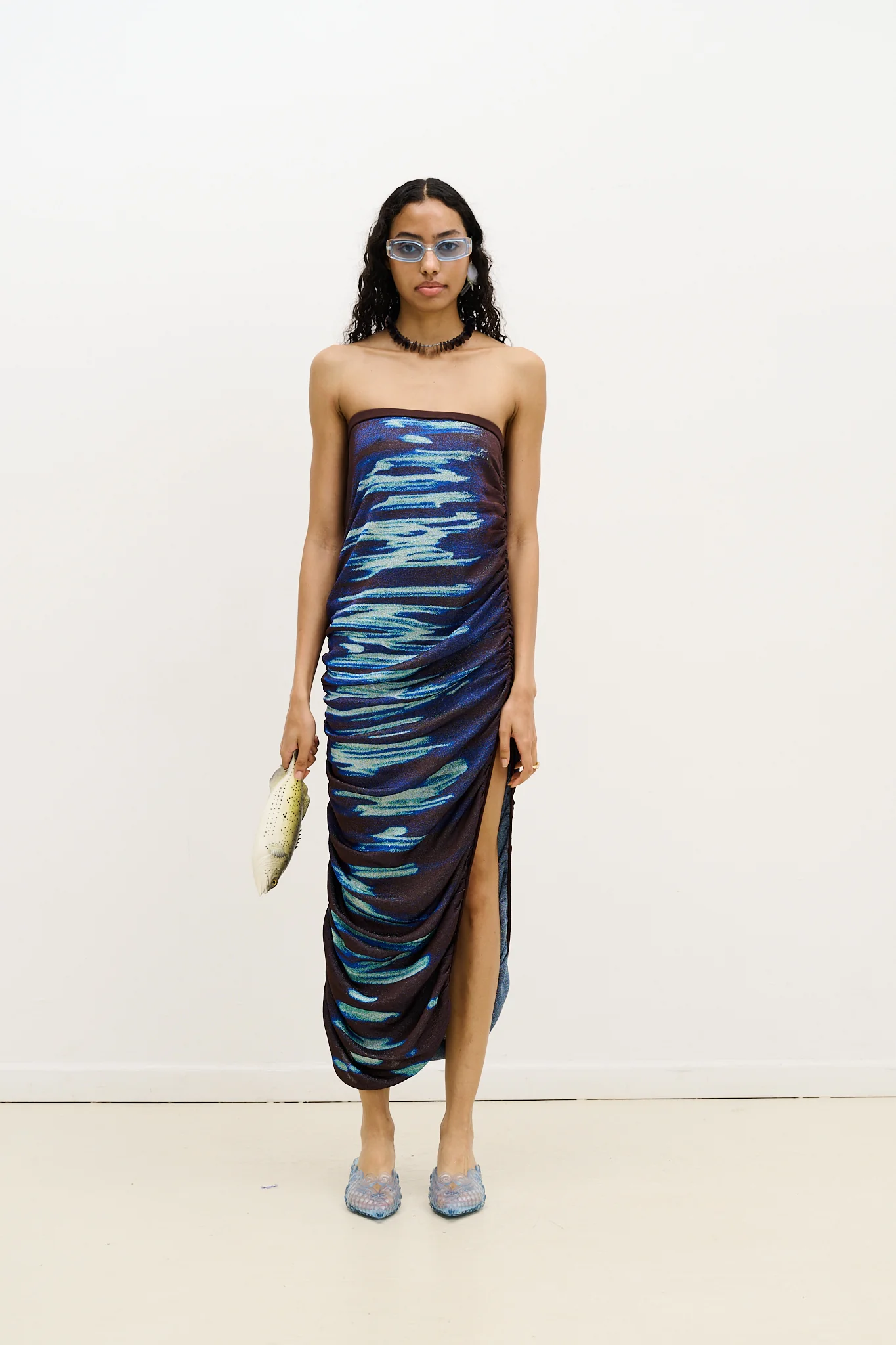 NILE LAKE PRINT LONG SKIRT DRESS - Image 2