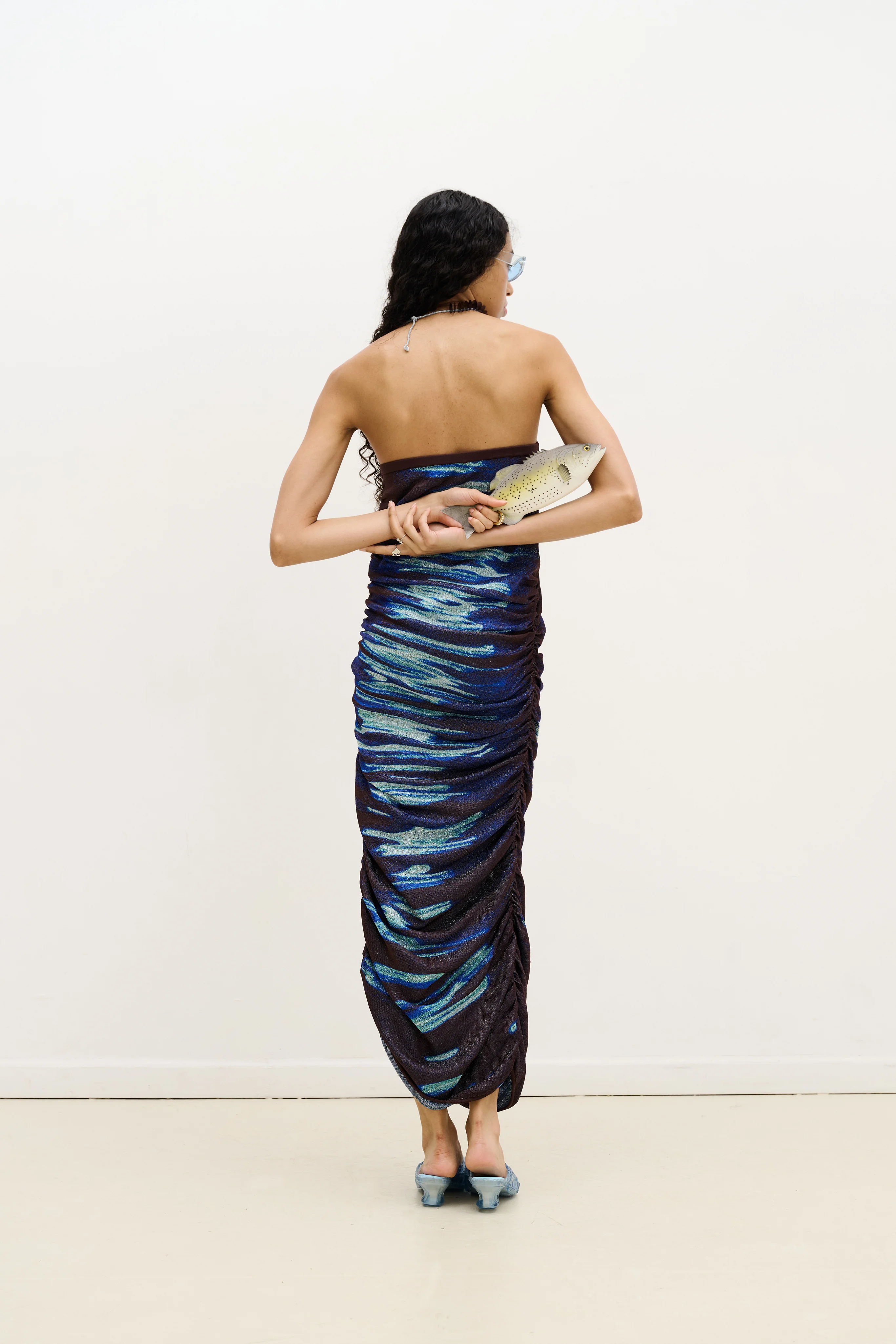 NILE LAKE PRINT LONG SKIRT DRESS - Image 5