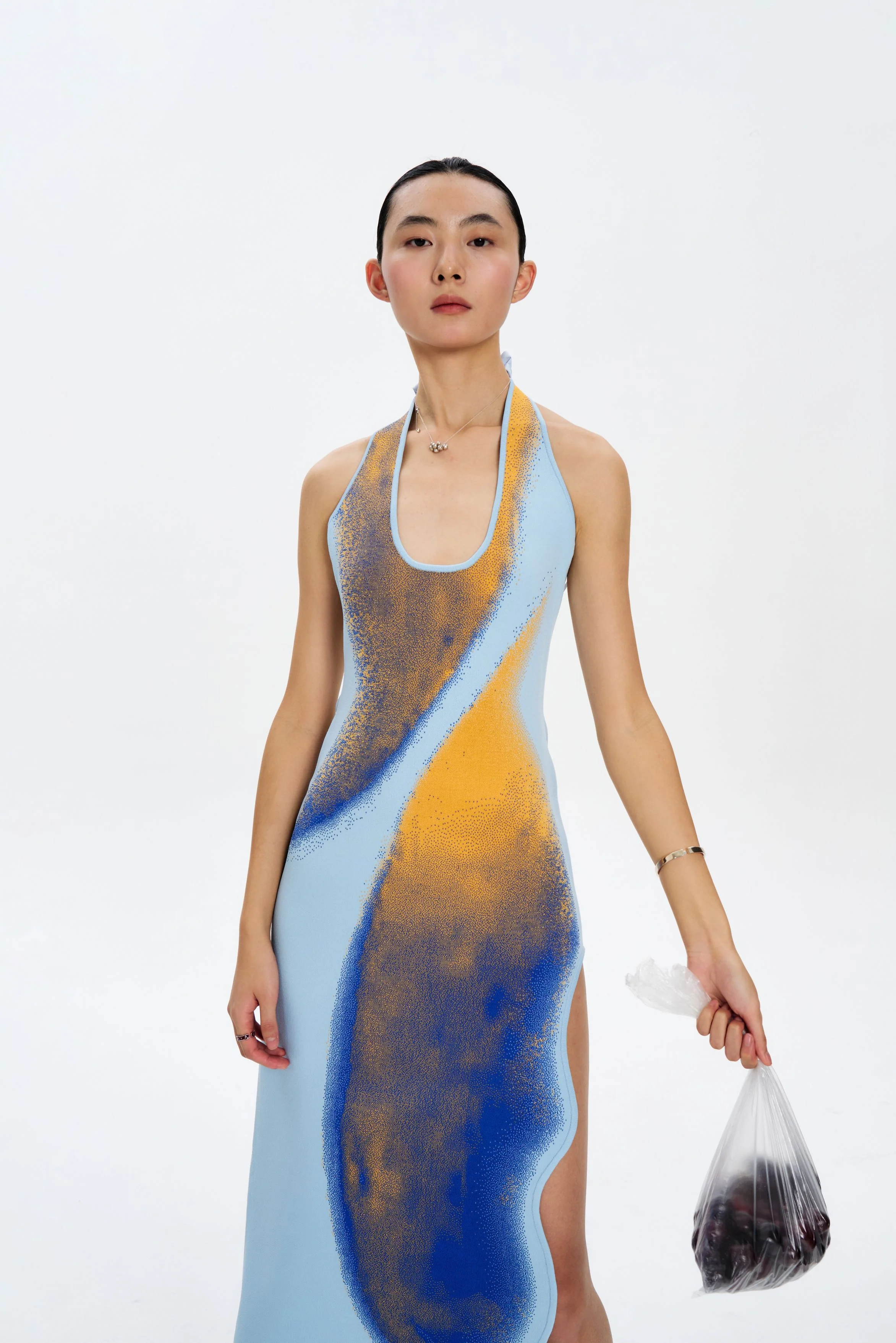 NOAH HALTER NECK LONG DRESS - Image 2