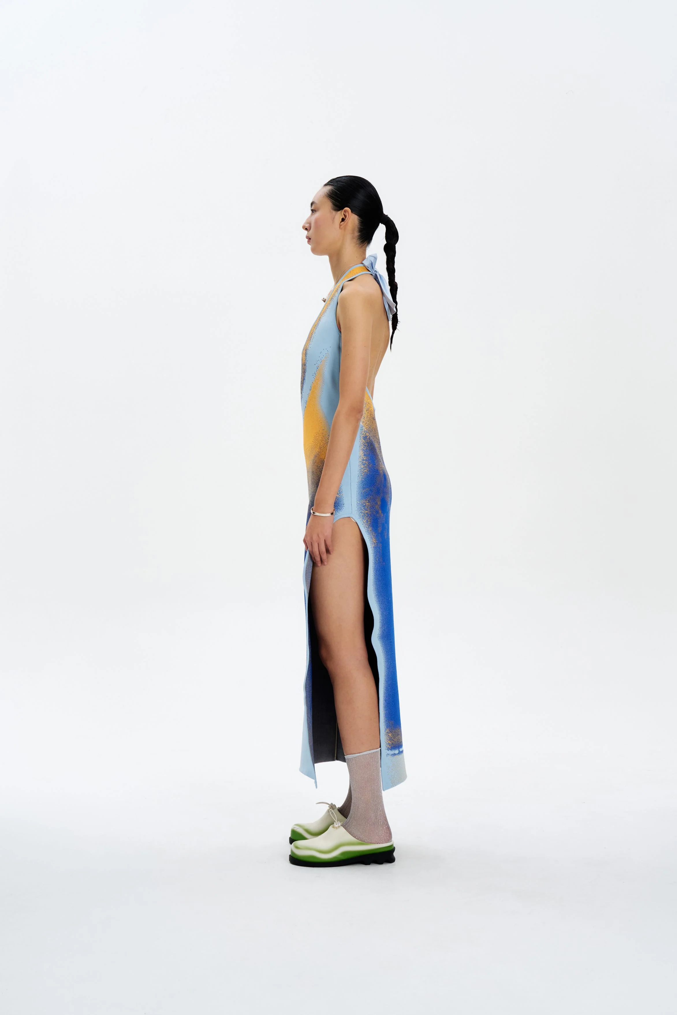 NOAH HALTER NECK LONG DRESS - Image 3