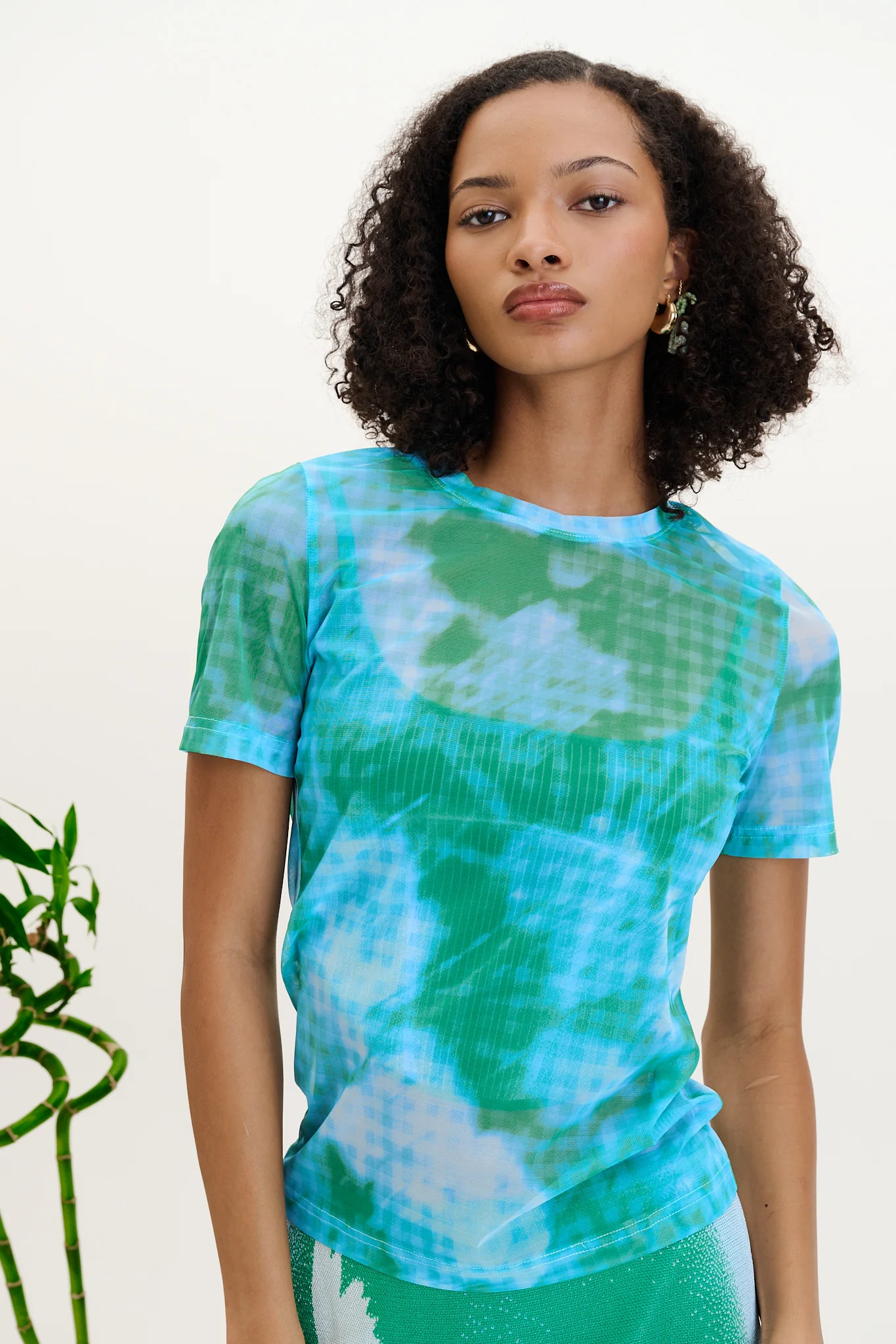 NORI FLOWER PRINT MESH T - Image 5