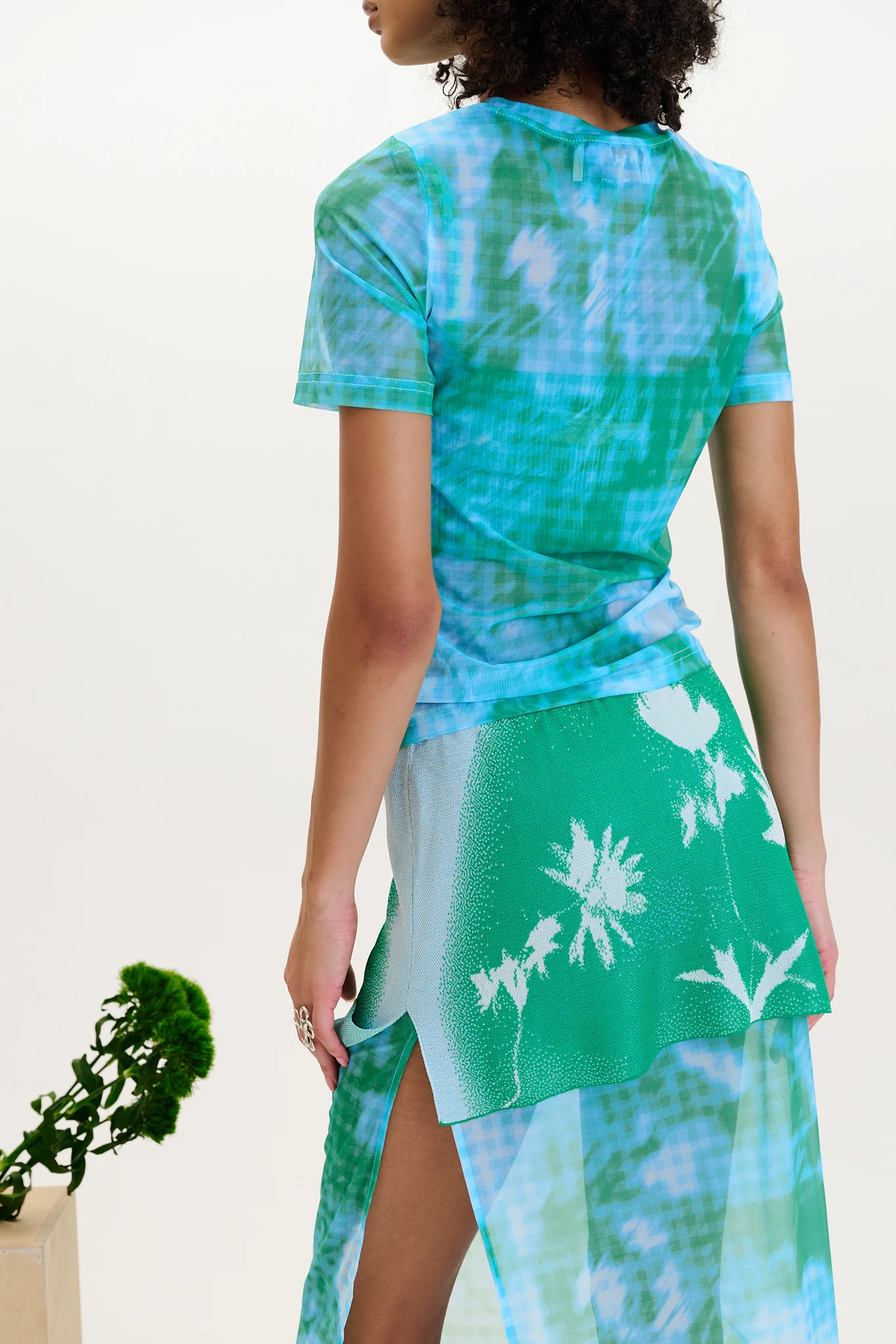 NORI FLOWER PRINT MESH T - Image 6