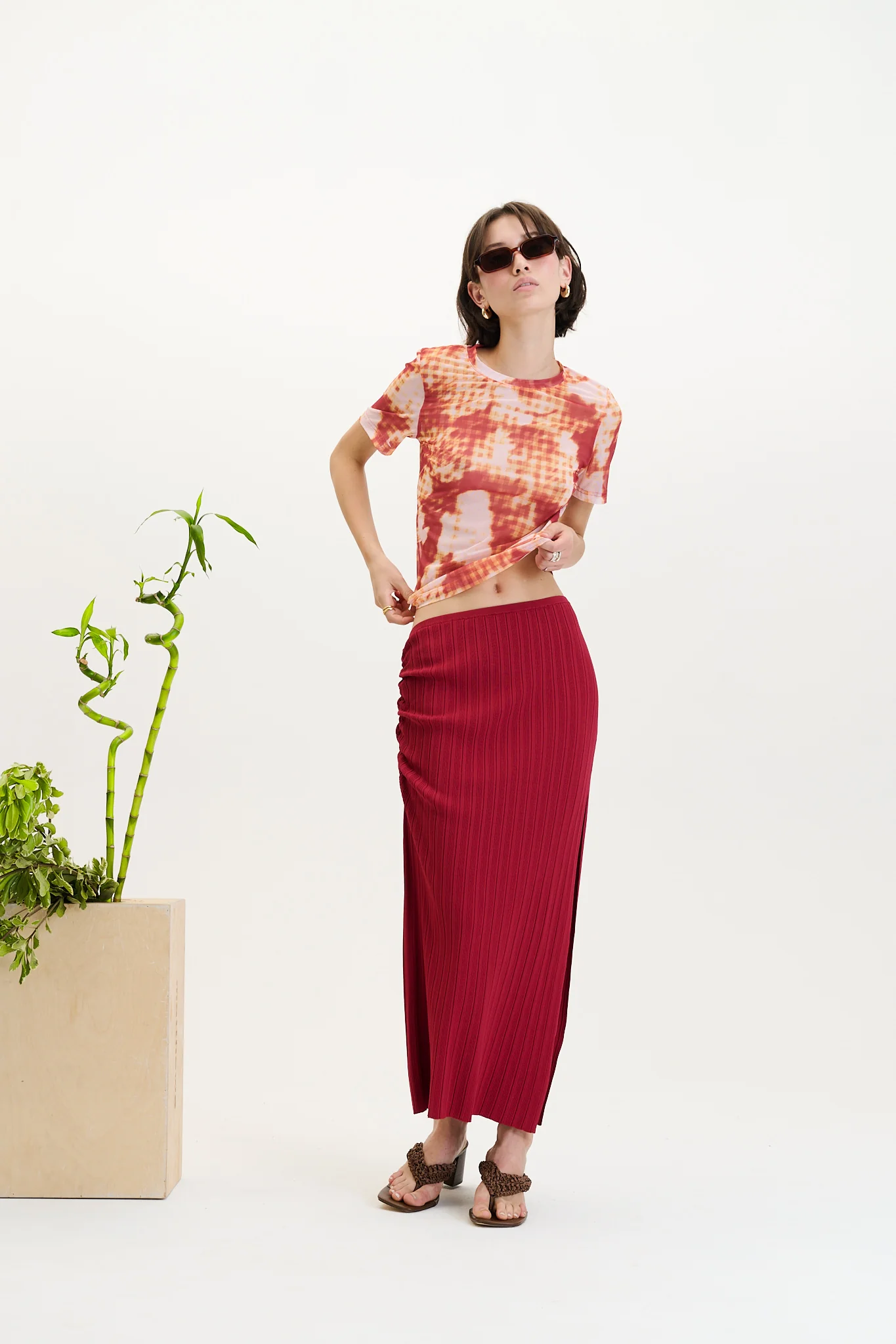 NORI FLOWER PRINT MESH T - Image 4