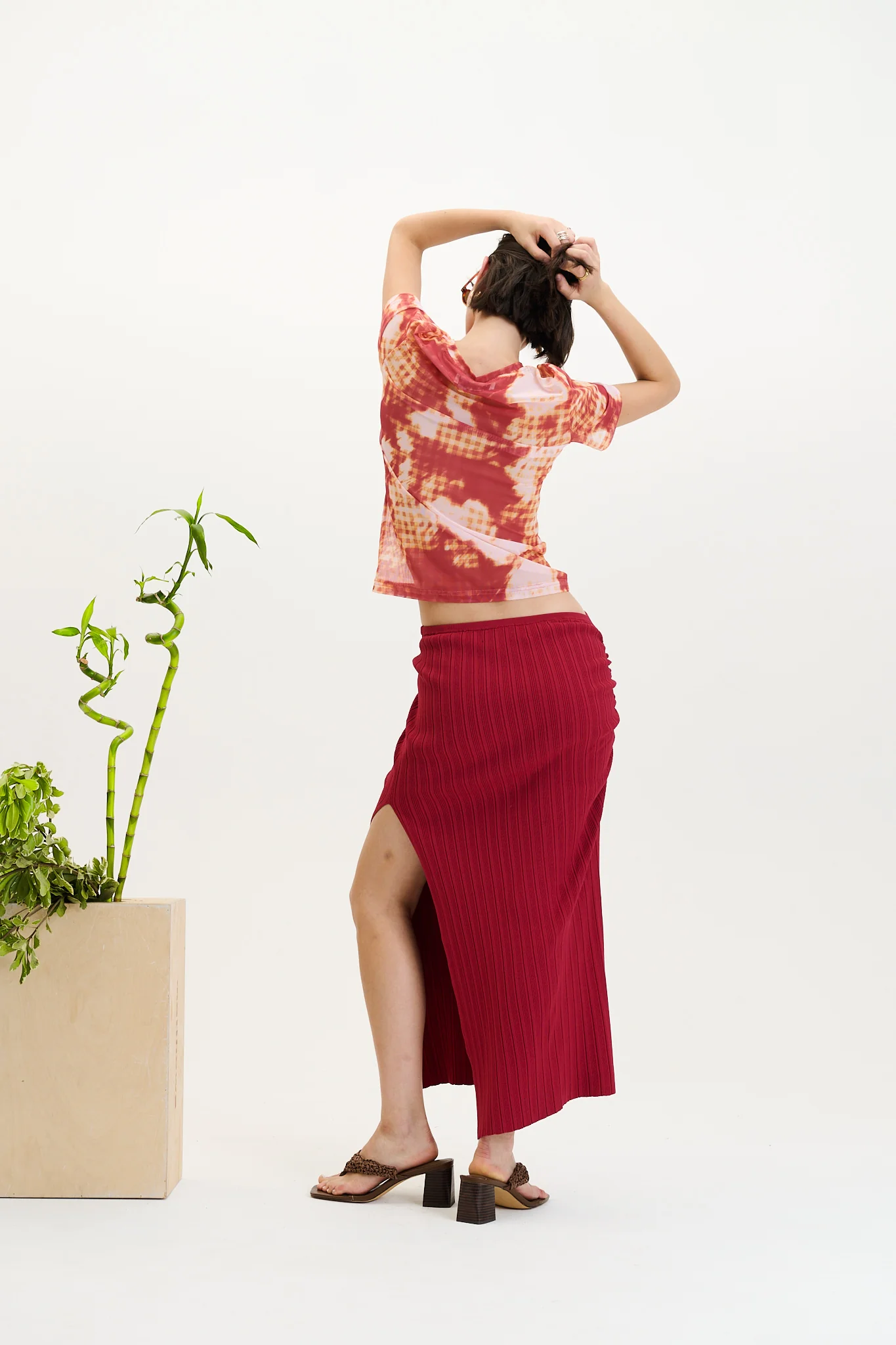 NORI FLOWER PRINT MESH T - Image 5