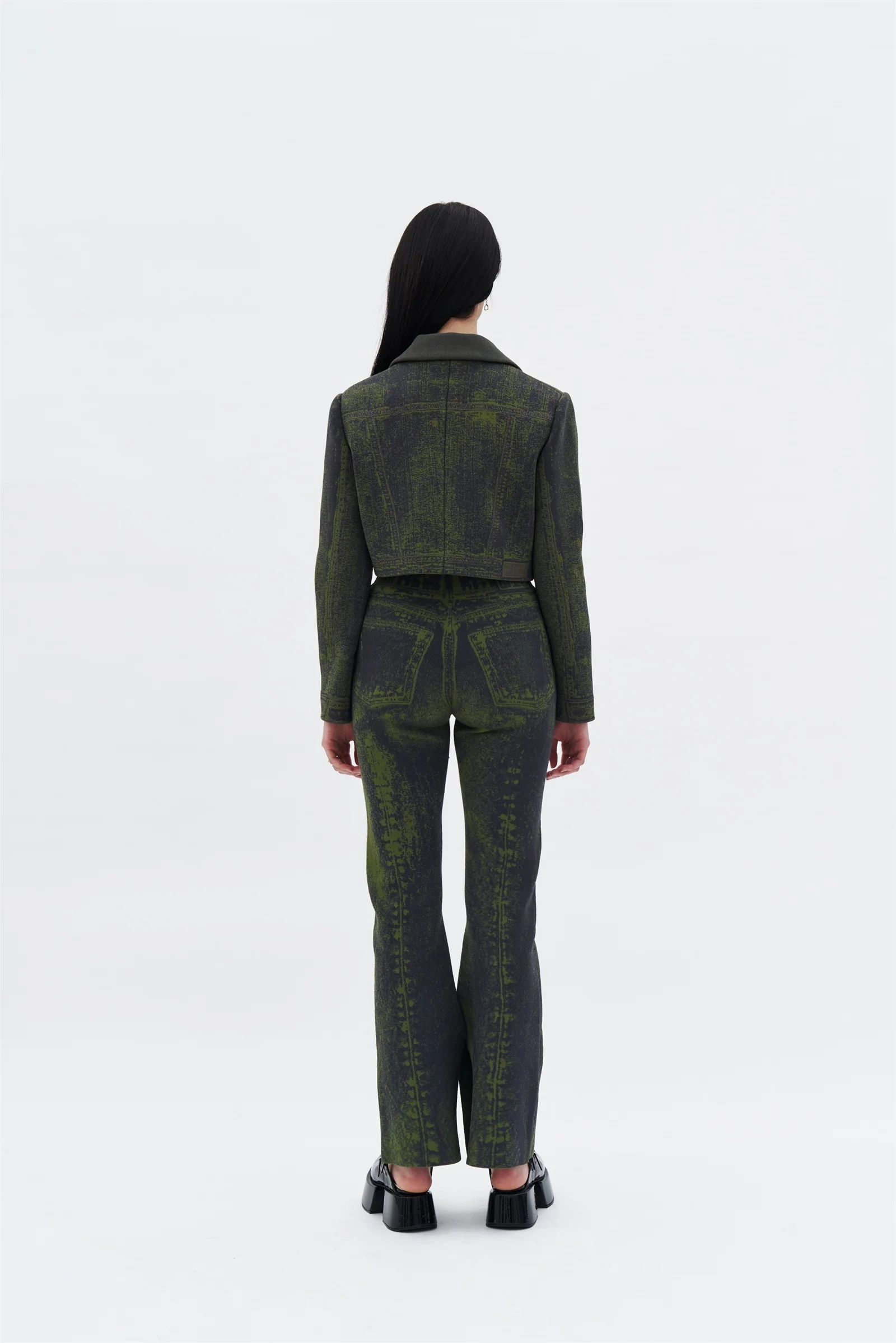 NUDI FAKE DENIM CROPPED JACKET - Image 3