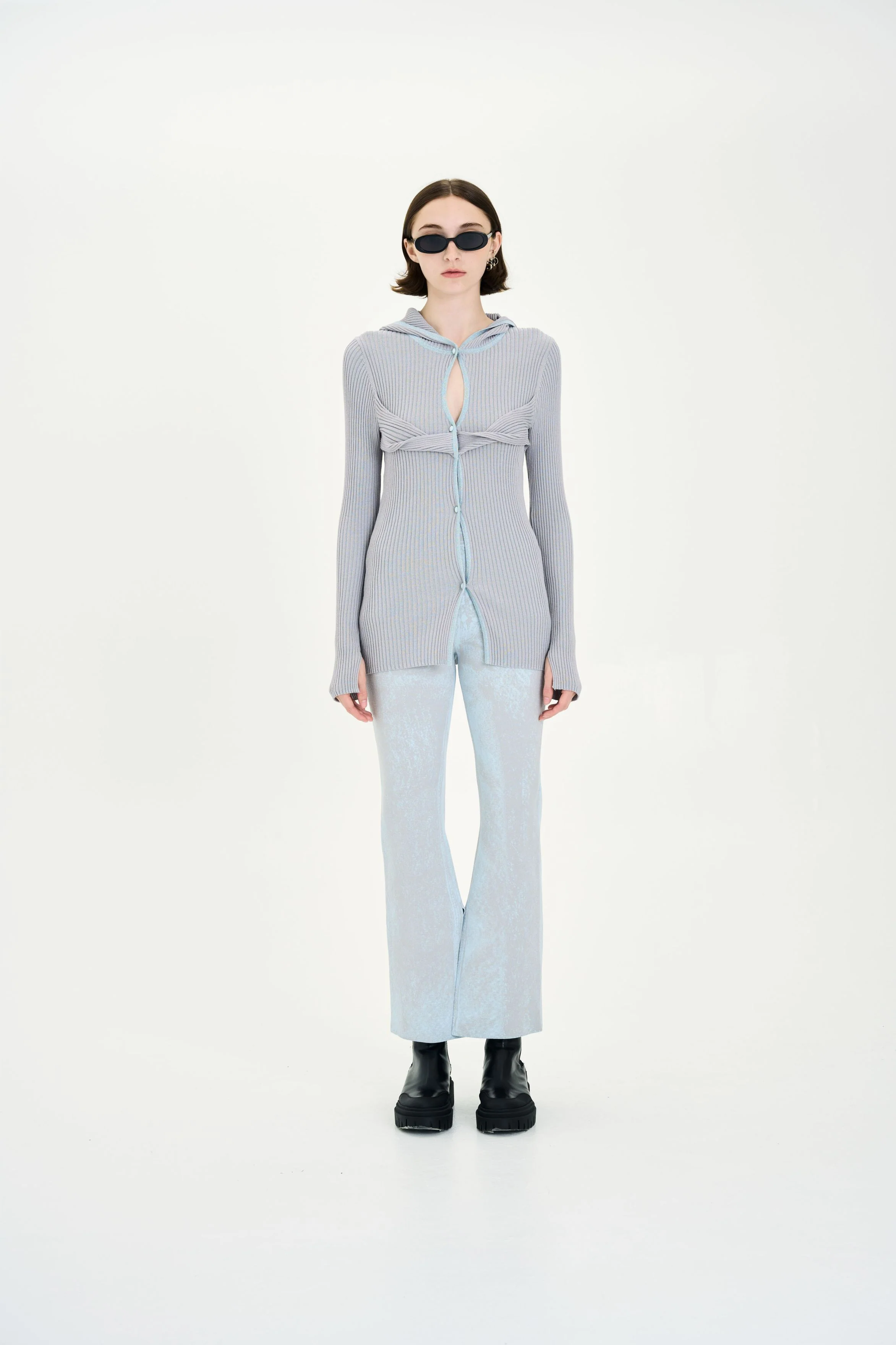 ORCHID METALLIC LONG SLEEVE HOODY - Image 2