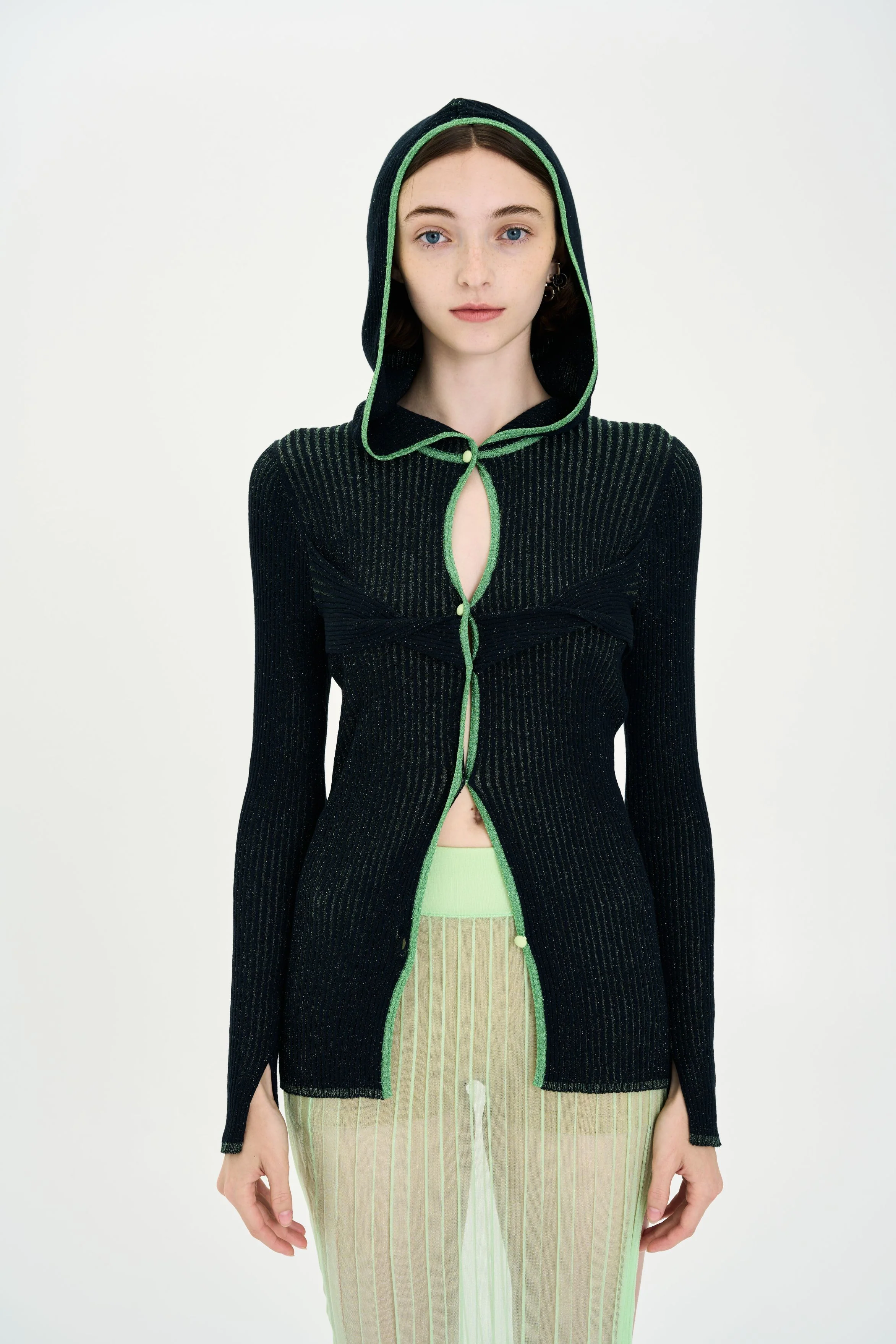 ORCHID METALLIC LONG SLEEVE HOODY - Image 2