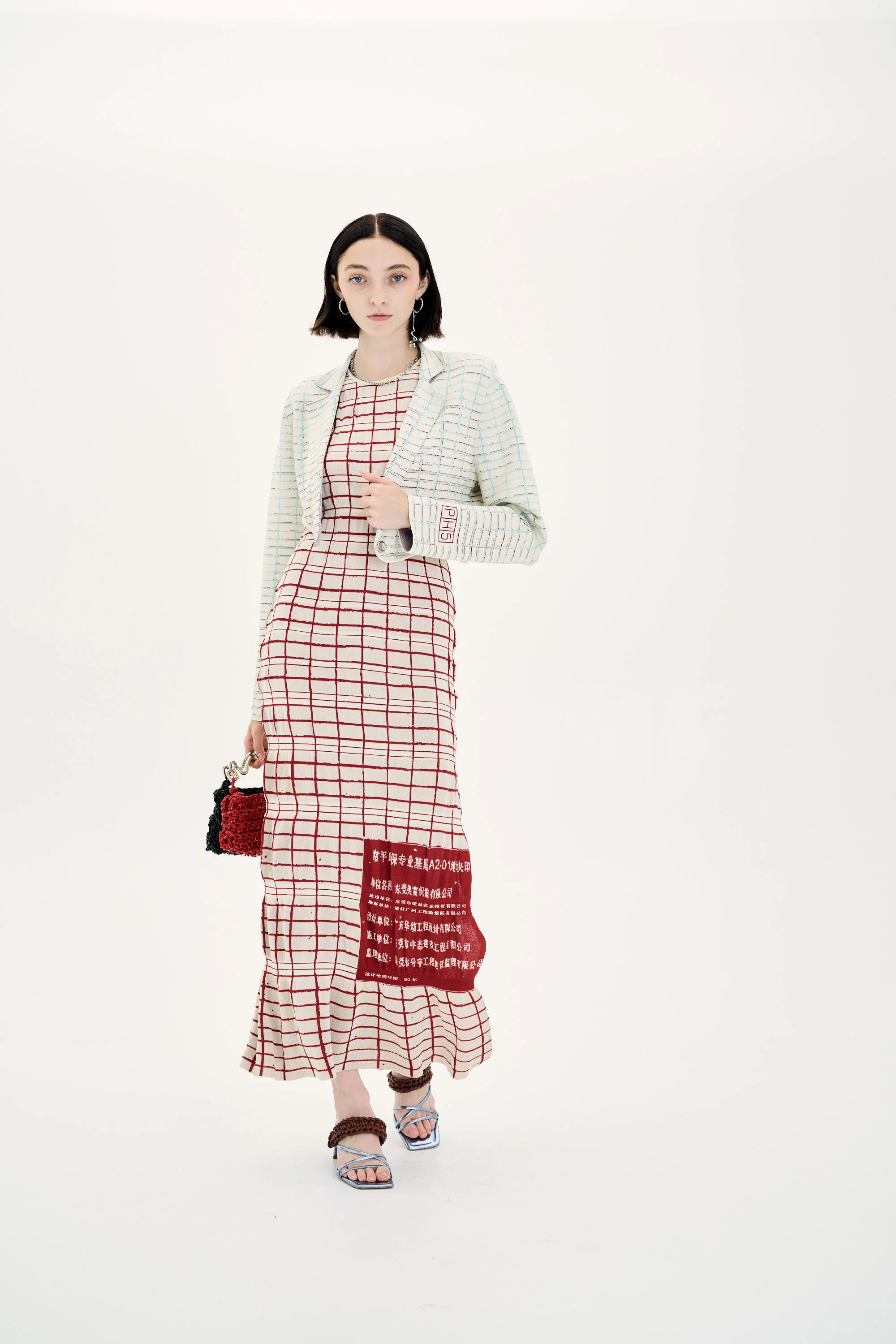 ORCHID PLAID PRINT CROPPED JACKET - Image 2