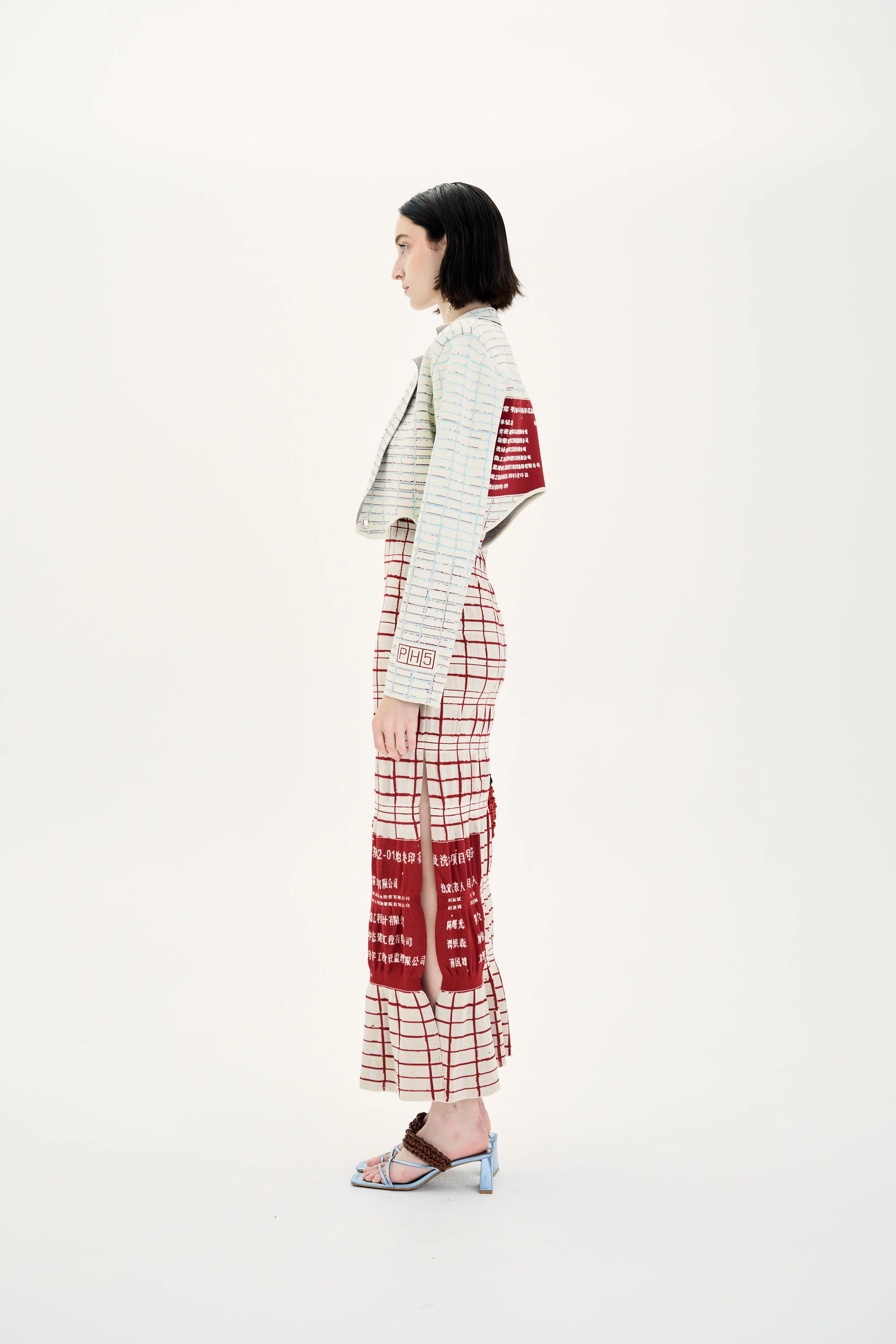 ORCHID PLAID PRINT CROPPED JACKET - Image 3