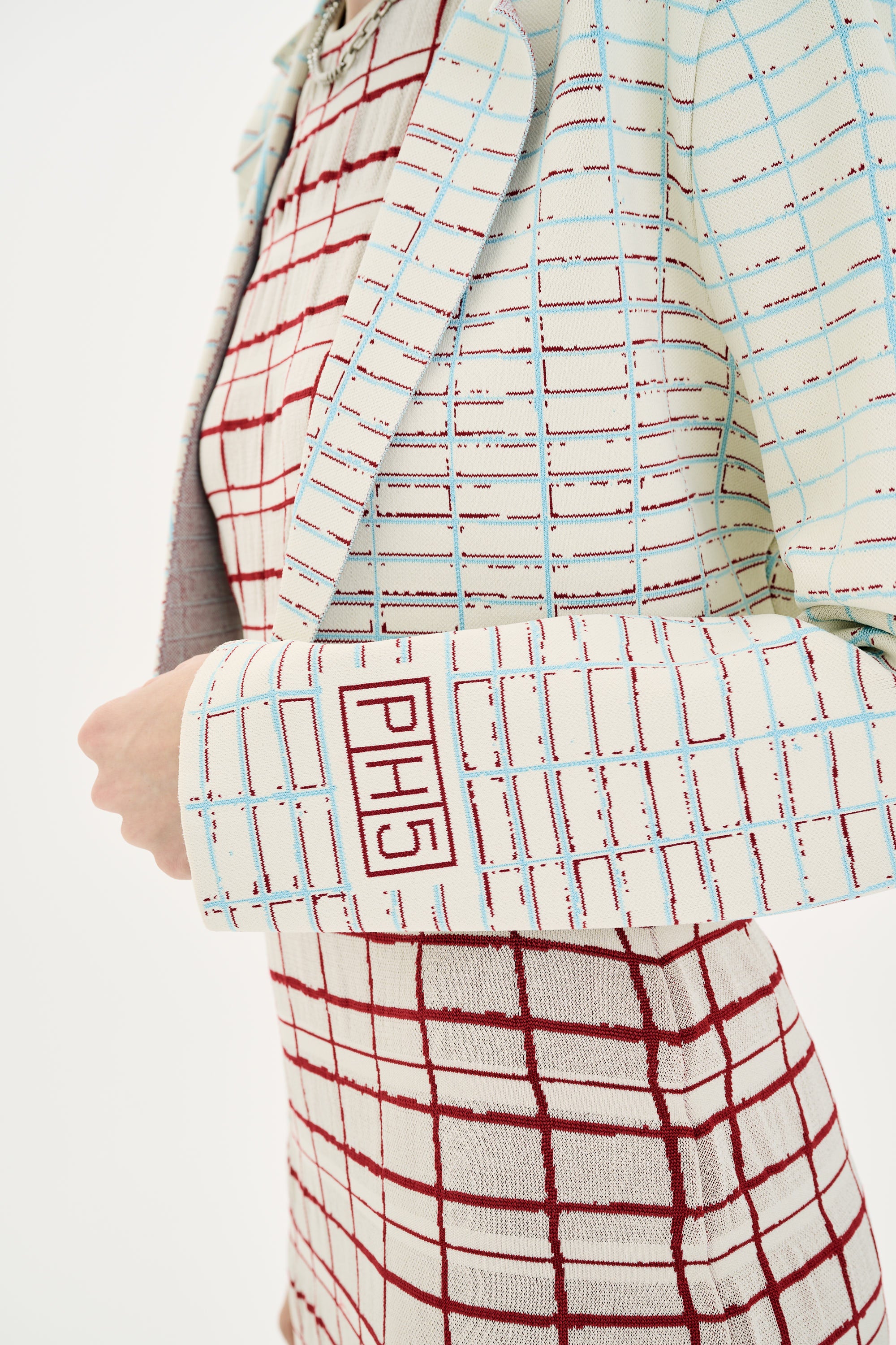ORCHID PLAID PRINT CROPPED JACKET - Image 5