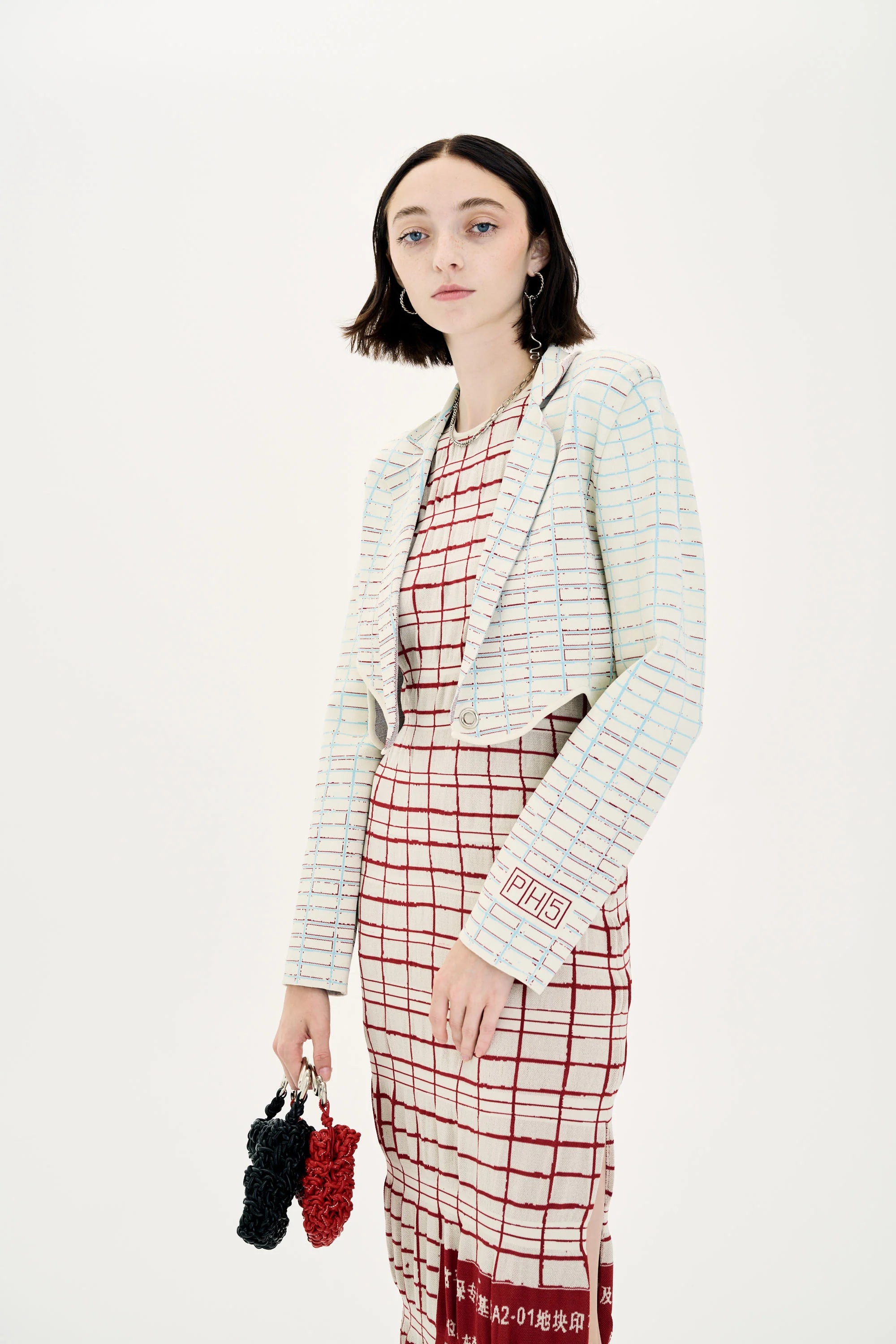 ORCHID PLAID PRINT CROPPED JACKET - Image 6