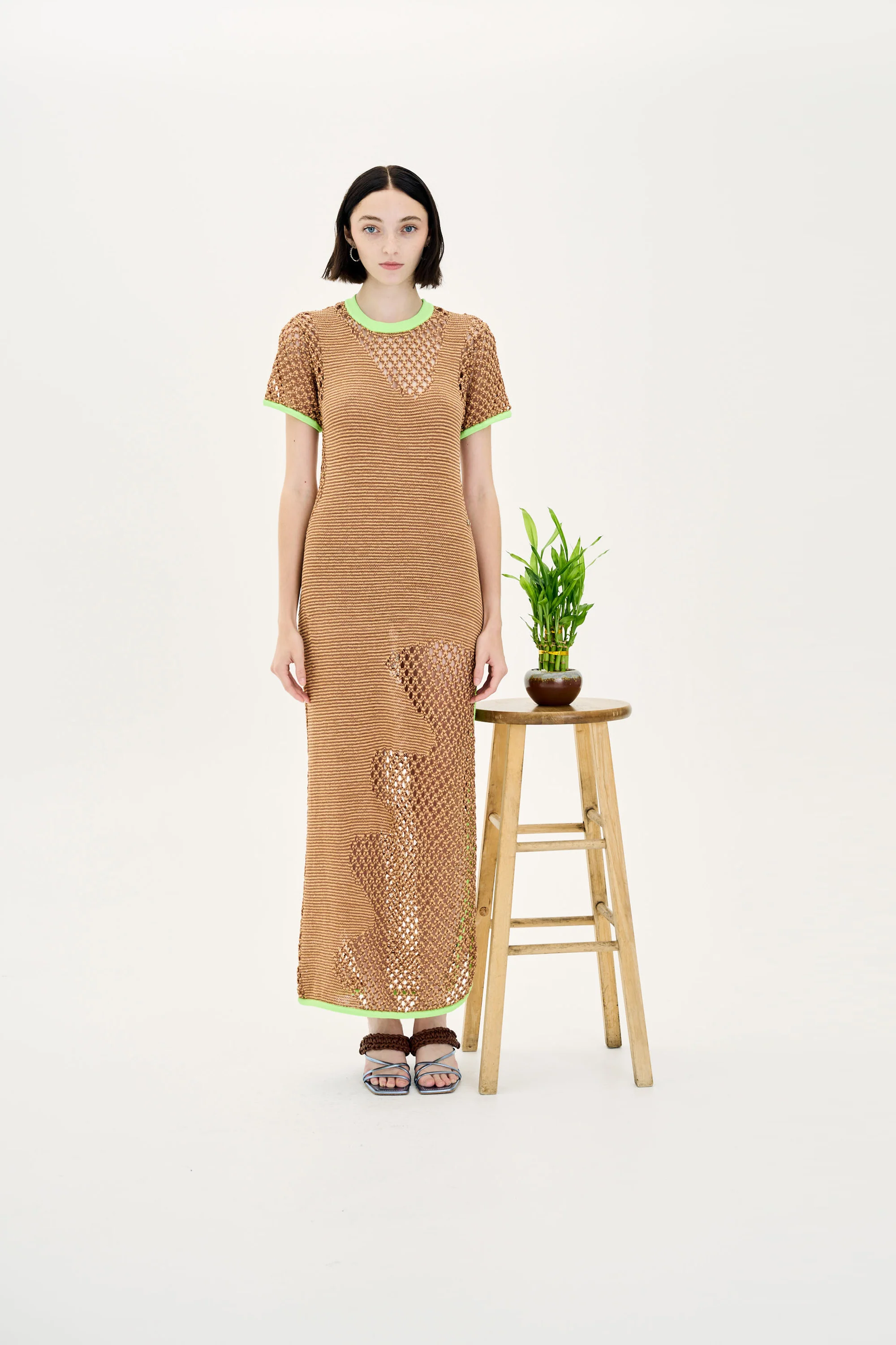 PERRY CROCHET SHORT SLEEVE DRESS - Image 3