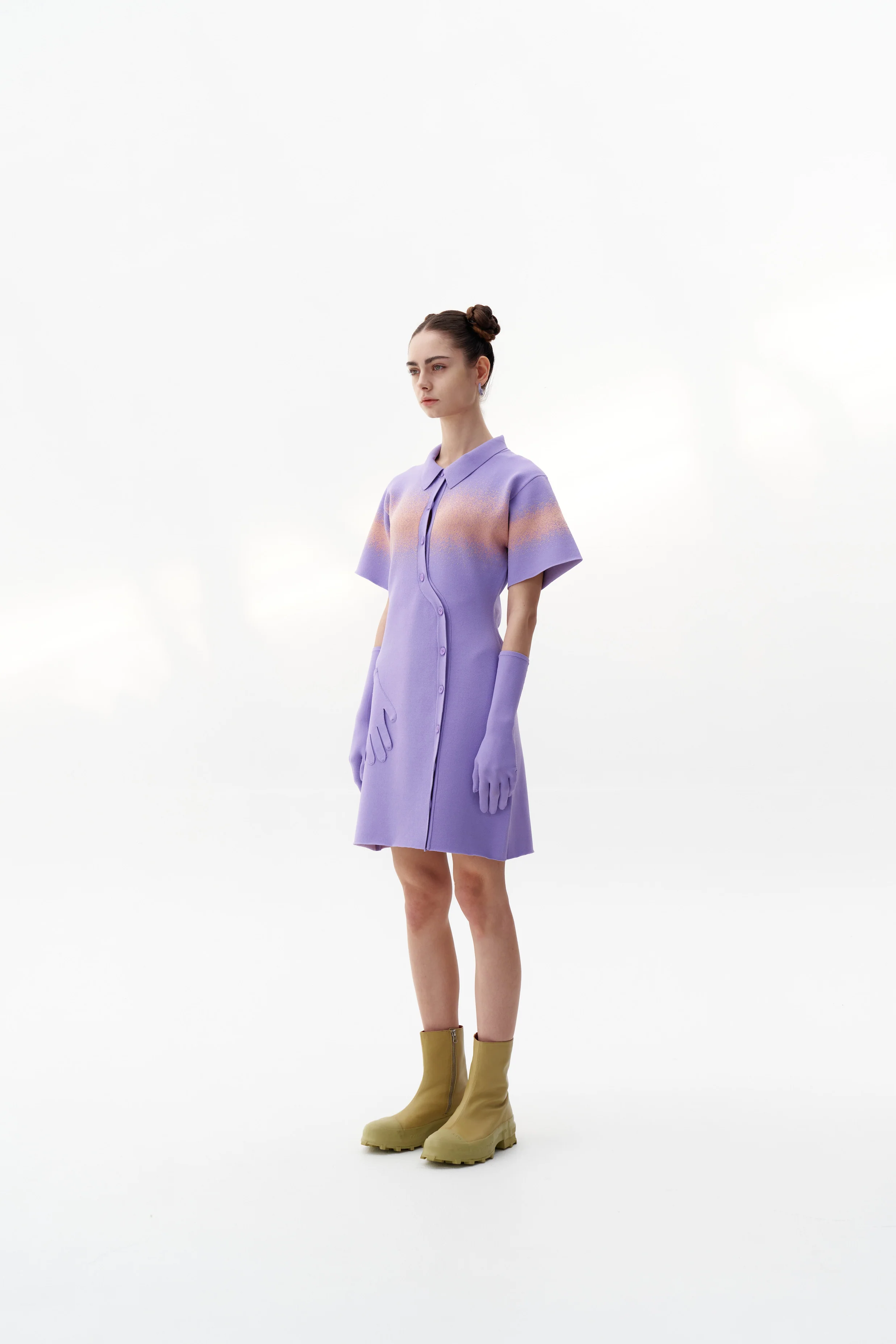 PHOEBE "SPRAY PAINTED" POLO DRESS - Image 2