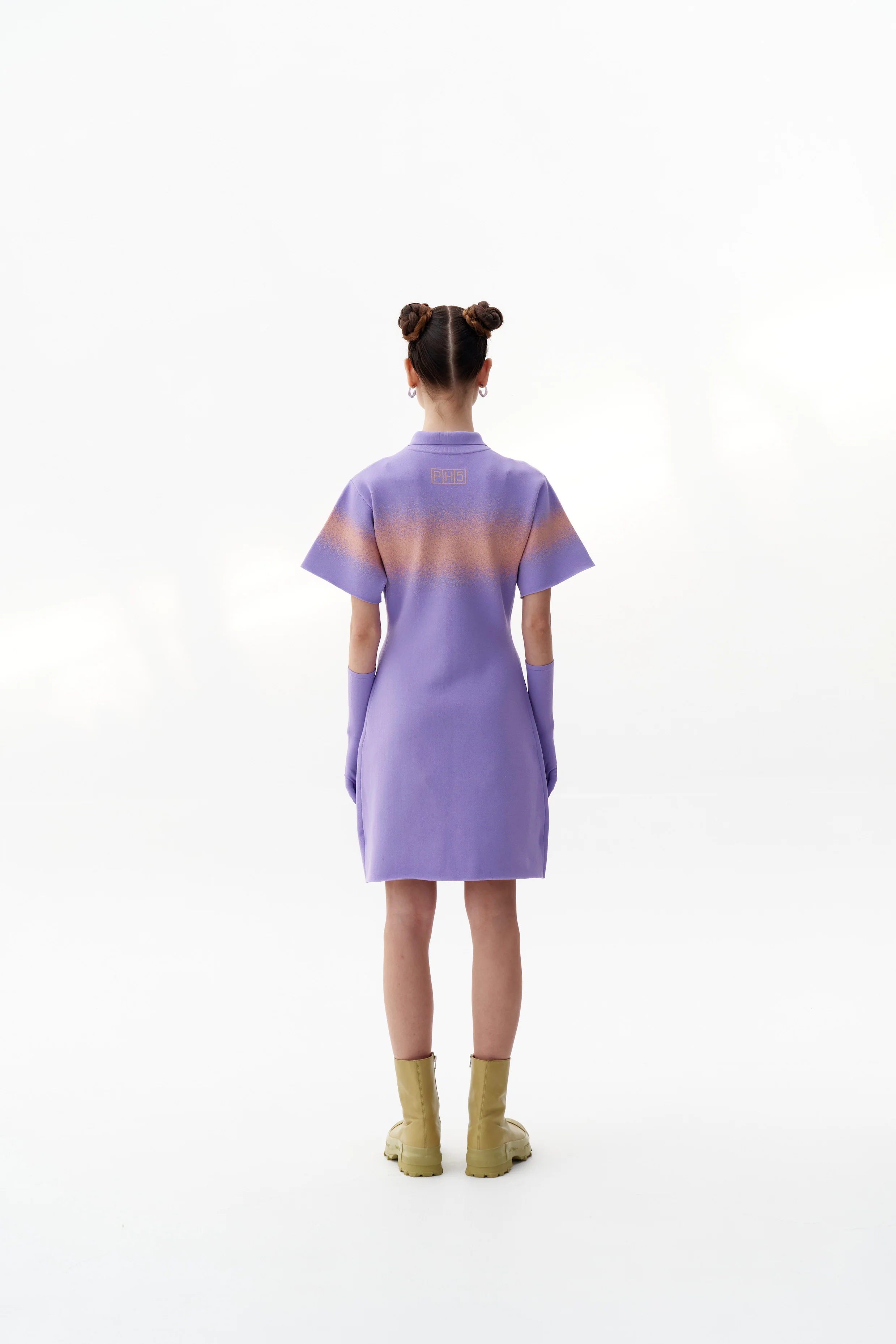 PHOEBE "SPRAY PAINTED" POLO DRESS - Image 3