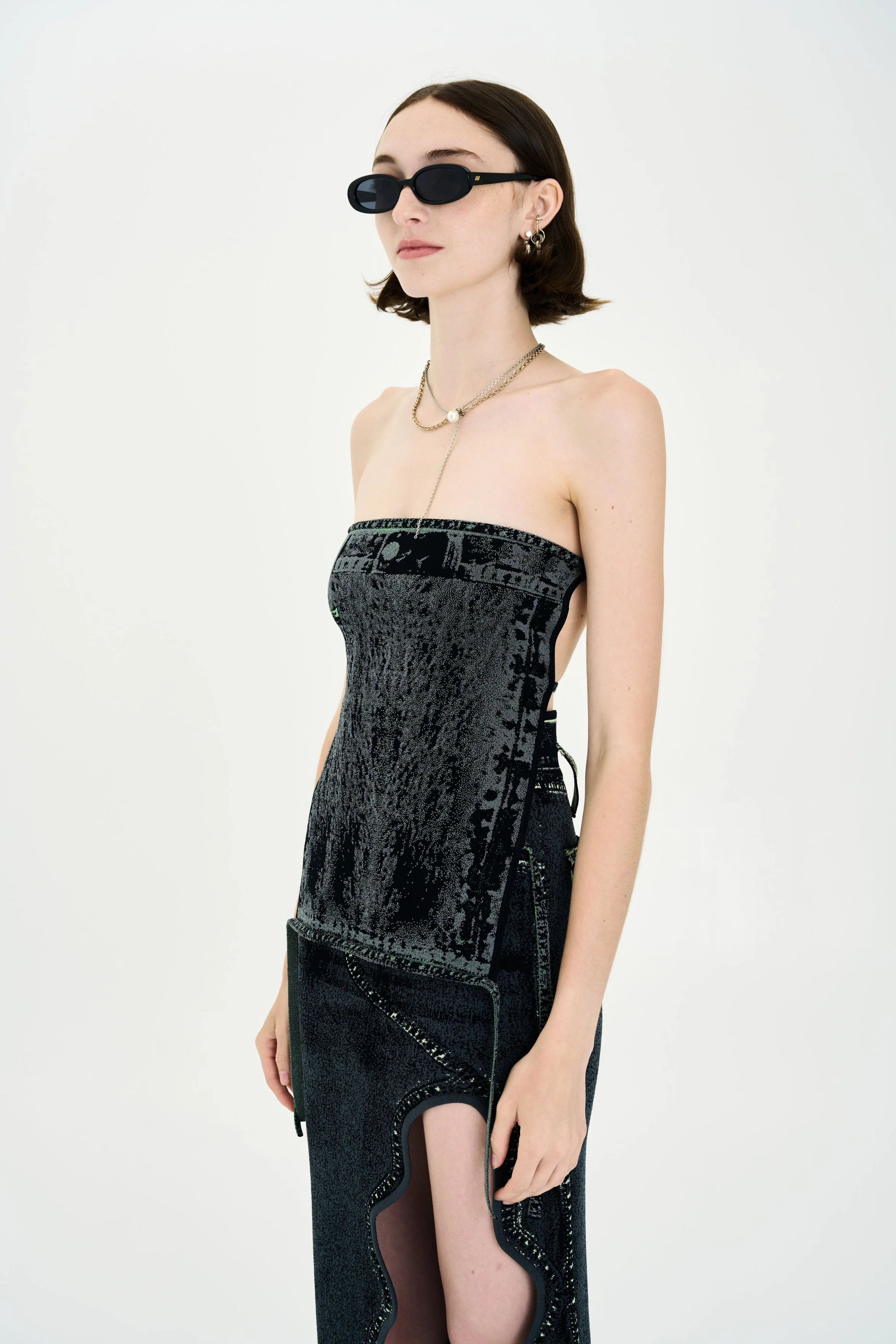 PHULA DNIM PRINT BACKLESS TOP - Image 3