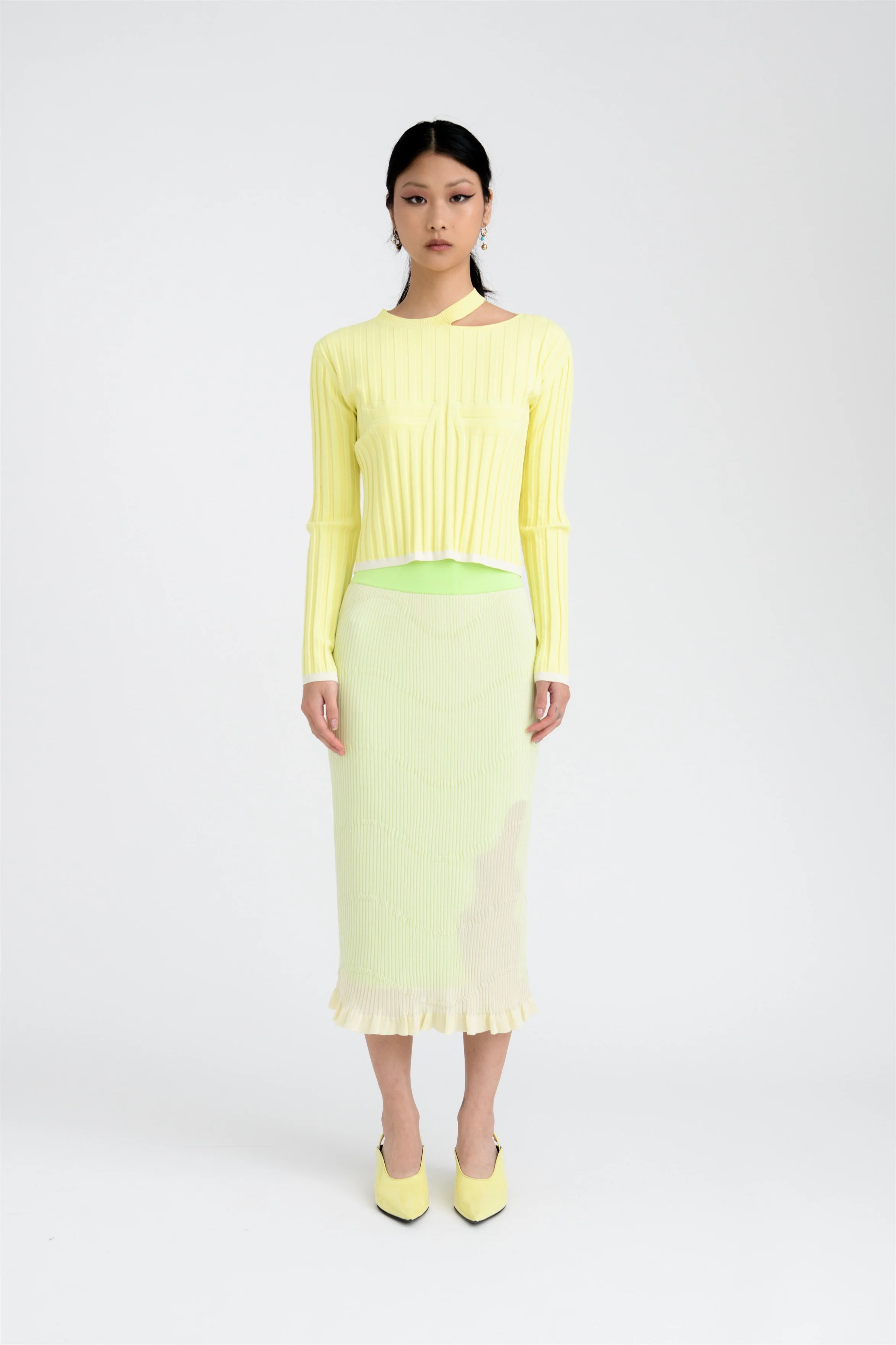 PIPE LONG SLEEVE CROPPED TOP - Image 2