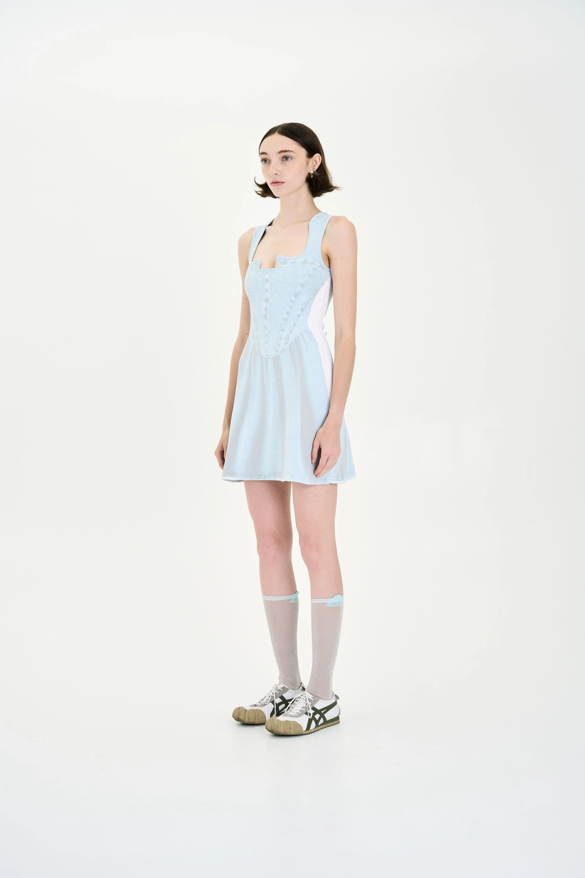 POPPY DENIM PRINT MINI TANK DRESS - Image 3
