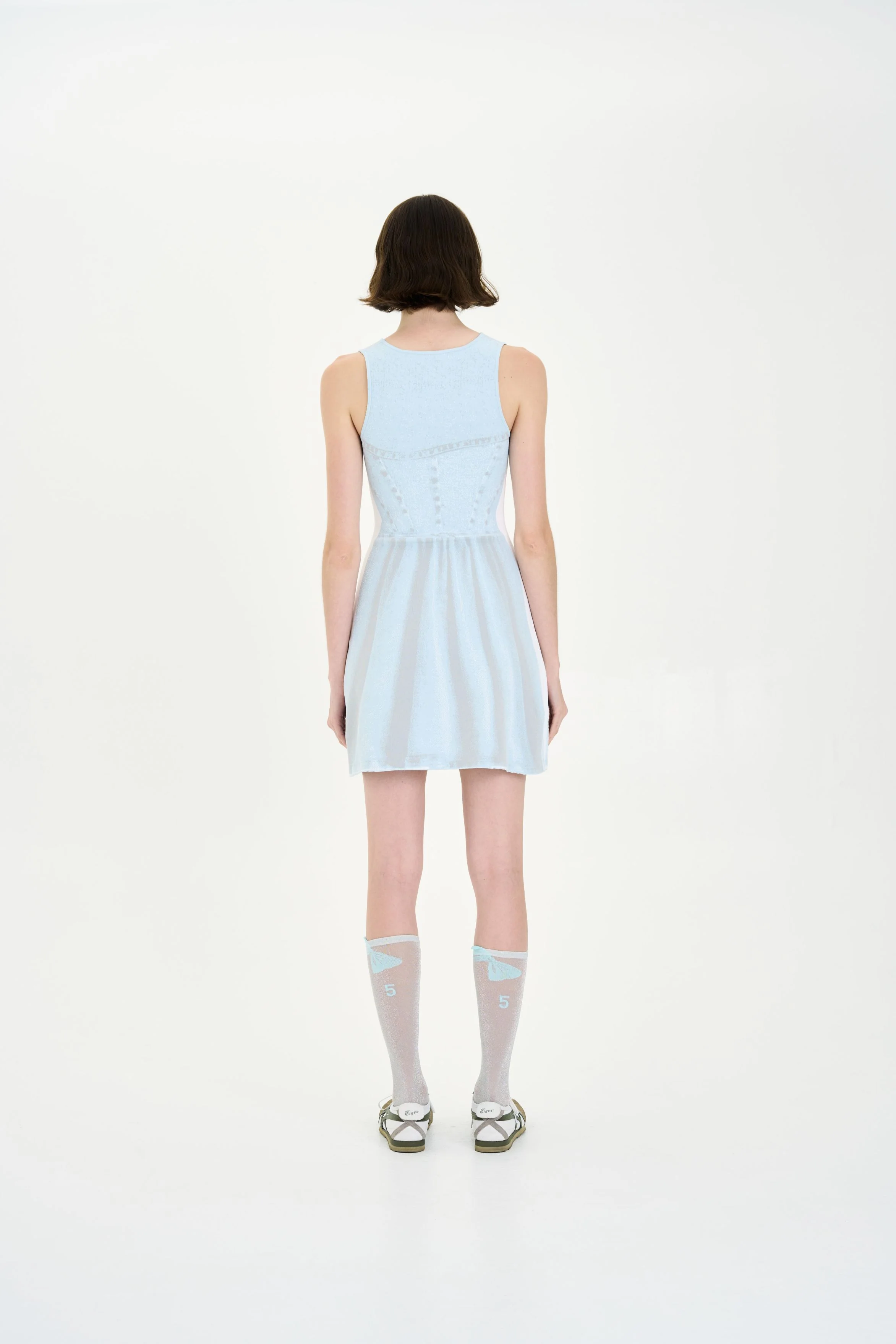 POPPY DENIM PRINT MINI TANK DRESS - Image 4
