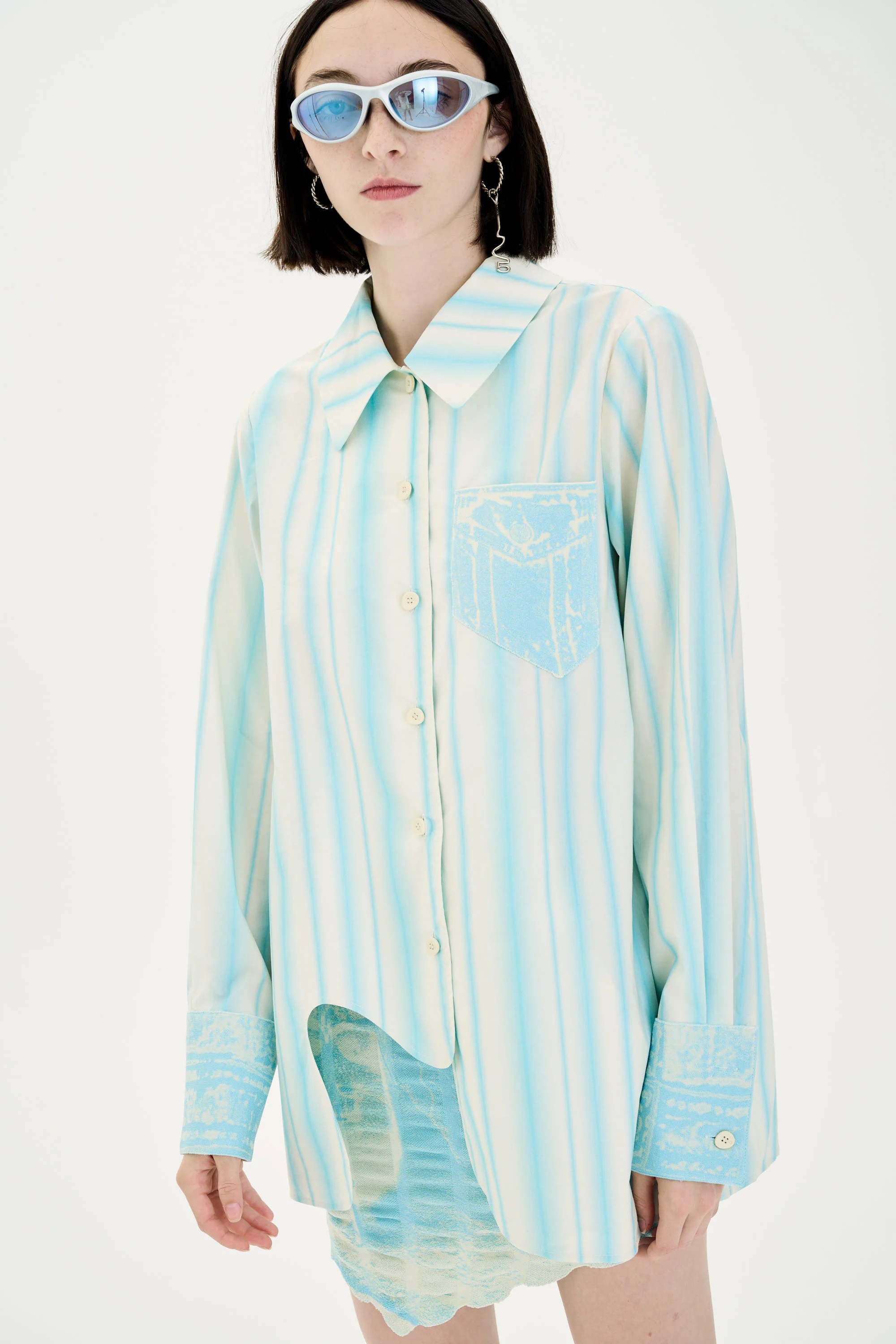 PROTEA MIXED MEDIA OVERSIZED SHIRT - Image 4