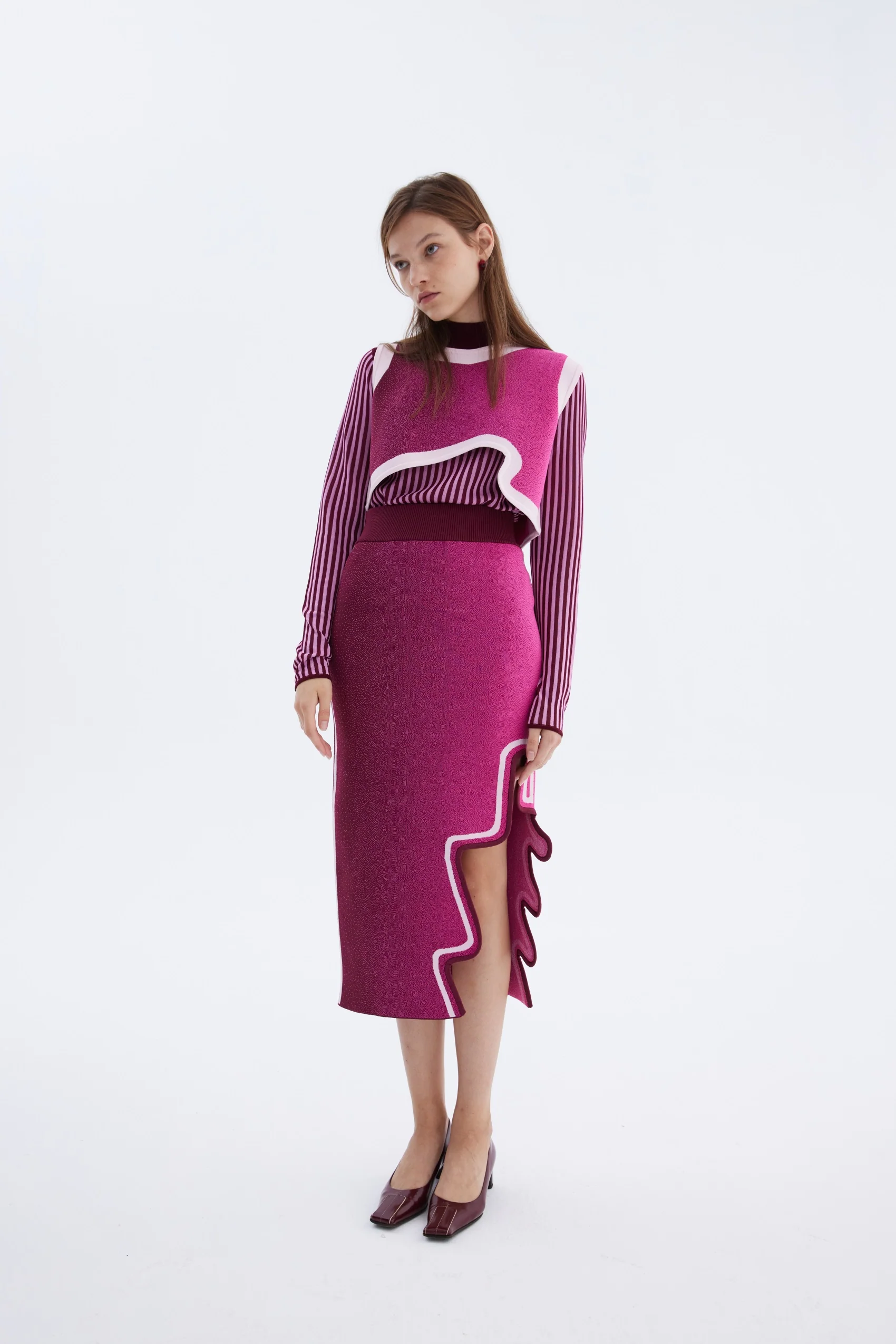 RAGO WAVY MIDI SKIRT - Image 2