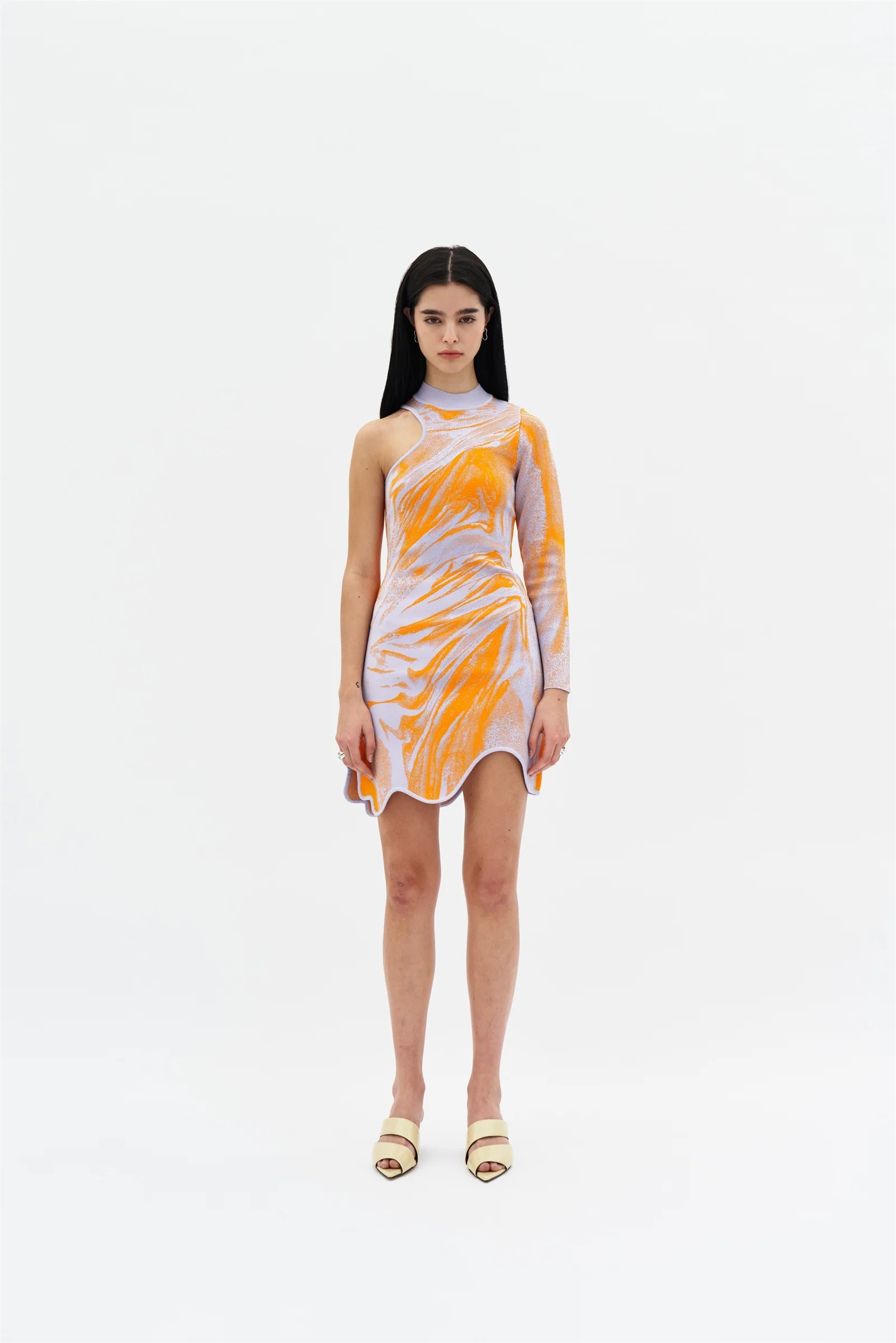 REX ONE SLEEVE WAVY DRESS - Image 2