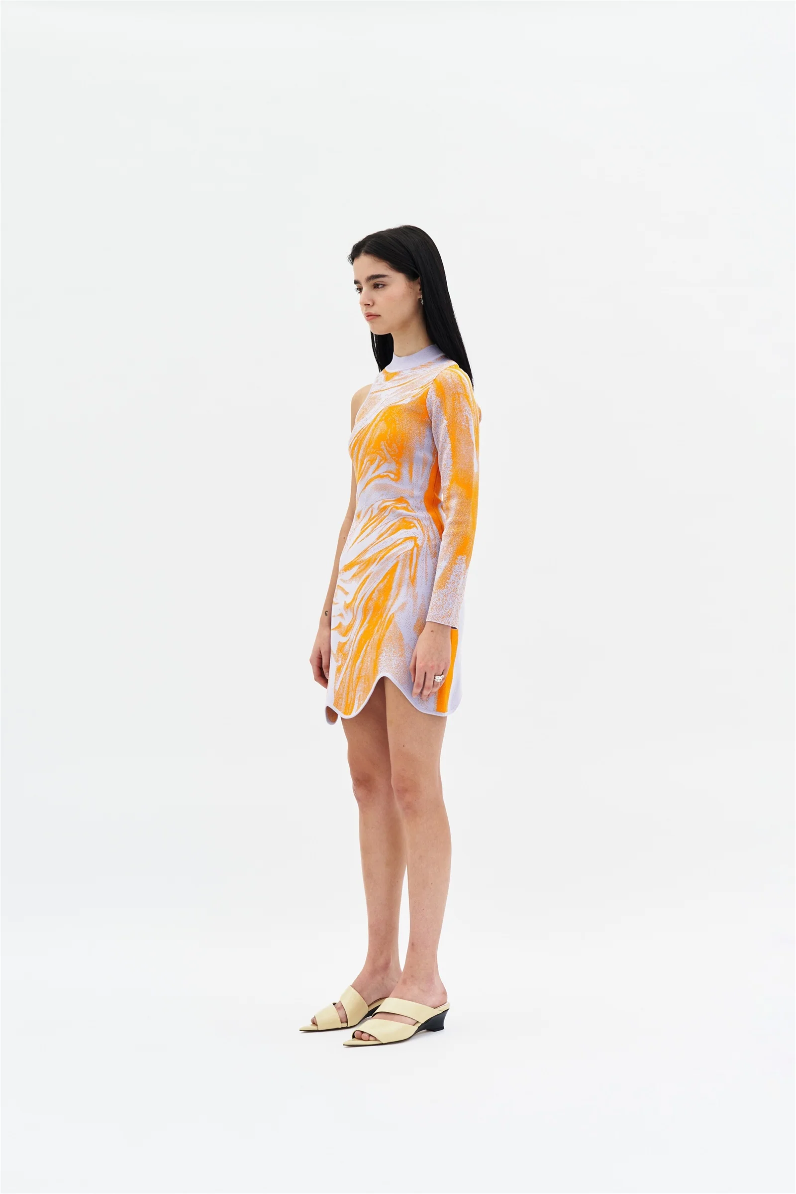 REX ONE SLEEVE WAVY DRESS - Image 3
