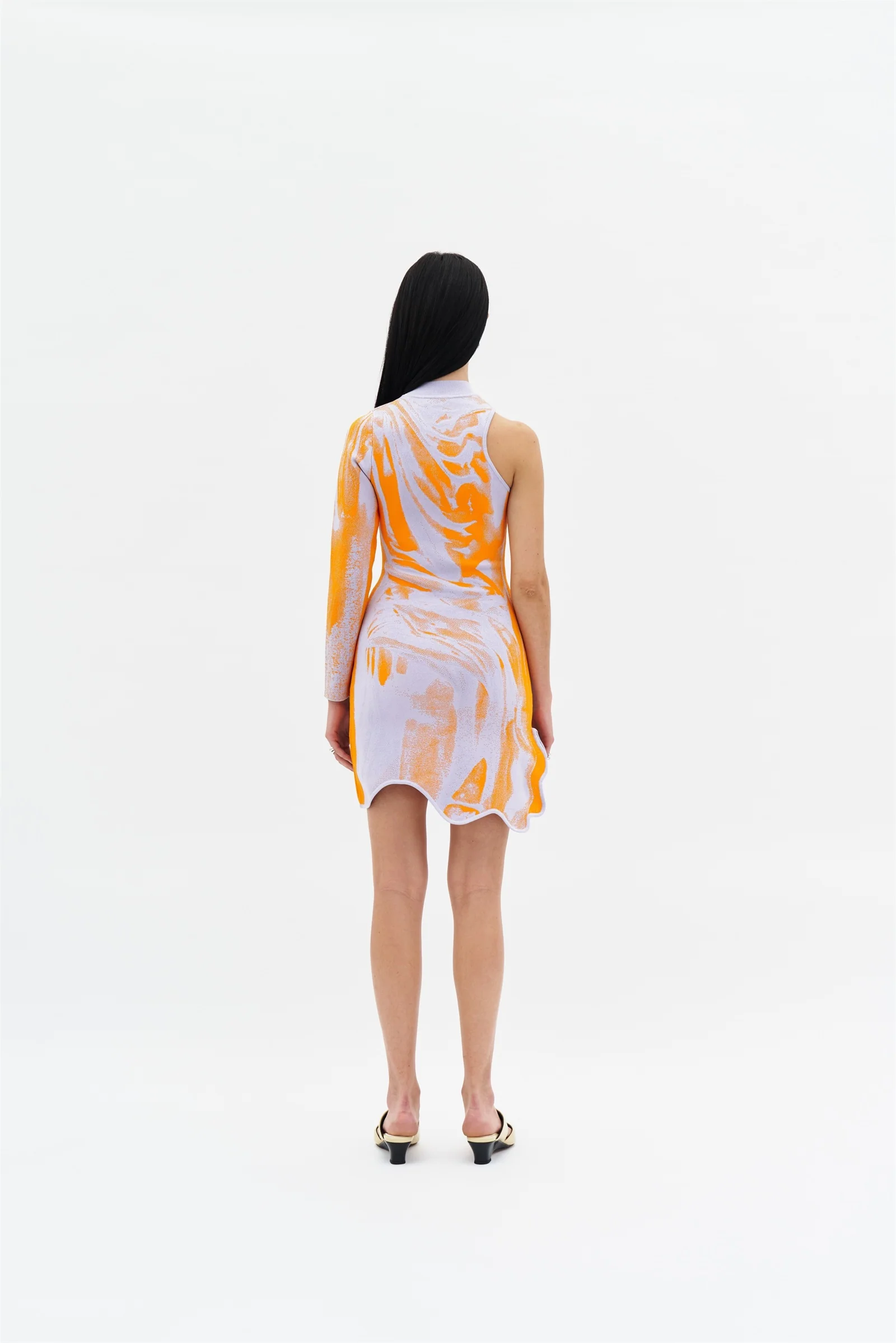 REX ONE SLEEVE WAVY DRESS - Image 4